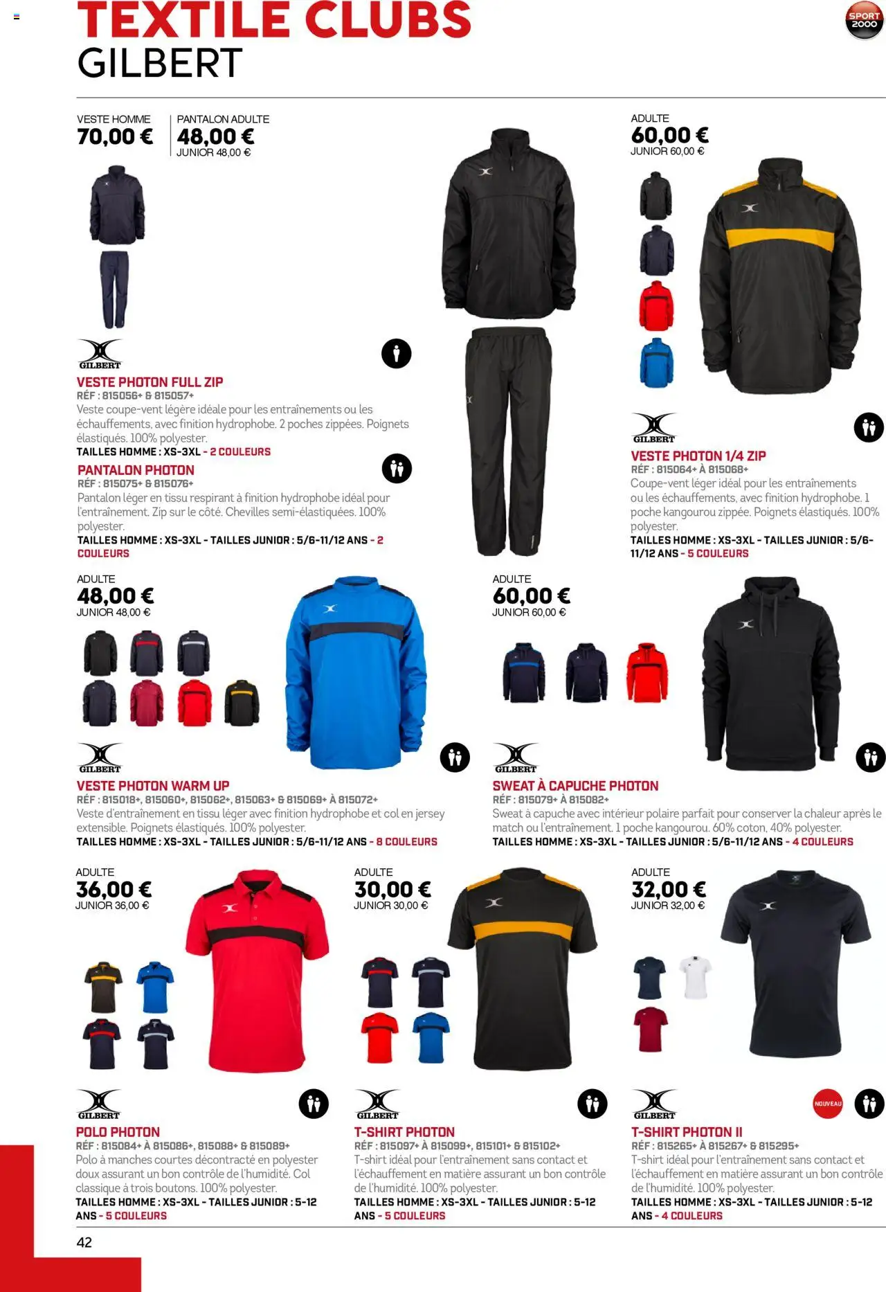  | Page: 42 | Produits: Polo, Sweat à capuche, Veste, Pantalon