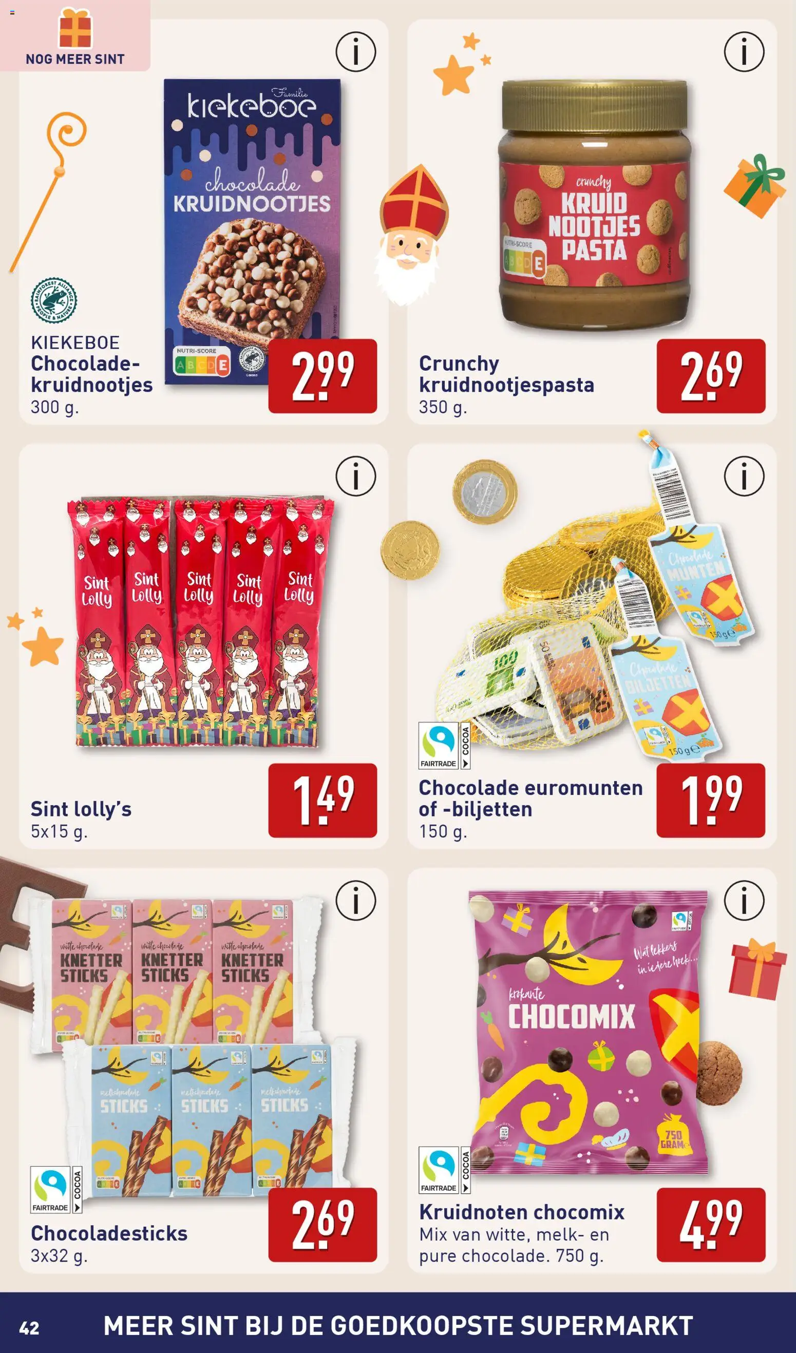 {H1} | Pagina: 42 | Producten: Melk, Chocolade, Pasta
