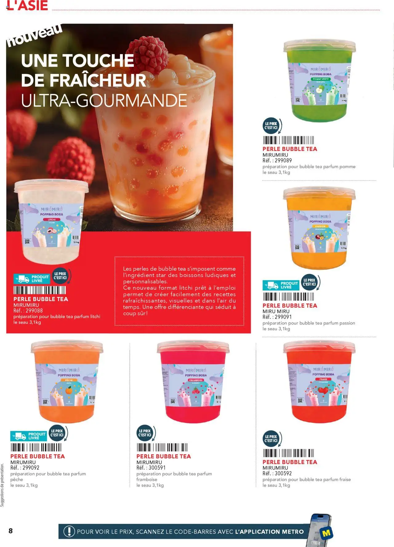  | Page: 8 | Produits: Fraise, Framboise, Litchi, Pomme