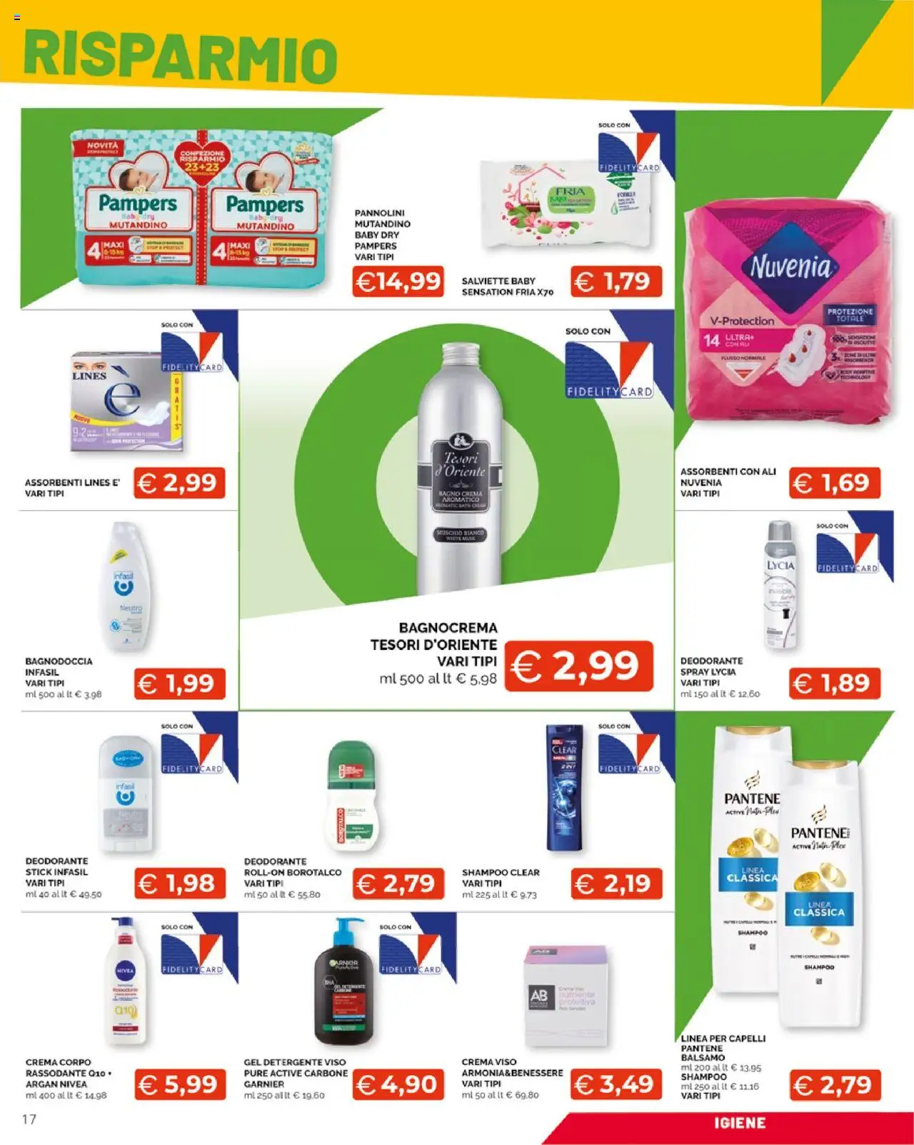 Volantino Mercatò del 11.08.2025 | Pagina: 17 | Prodotti: Shampoo, Balsamo, Crema, Pannolini