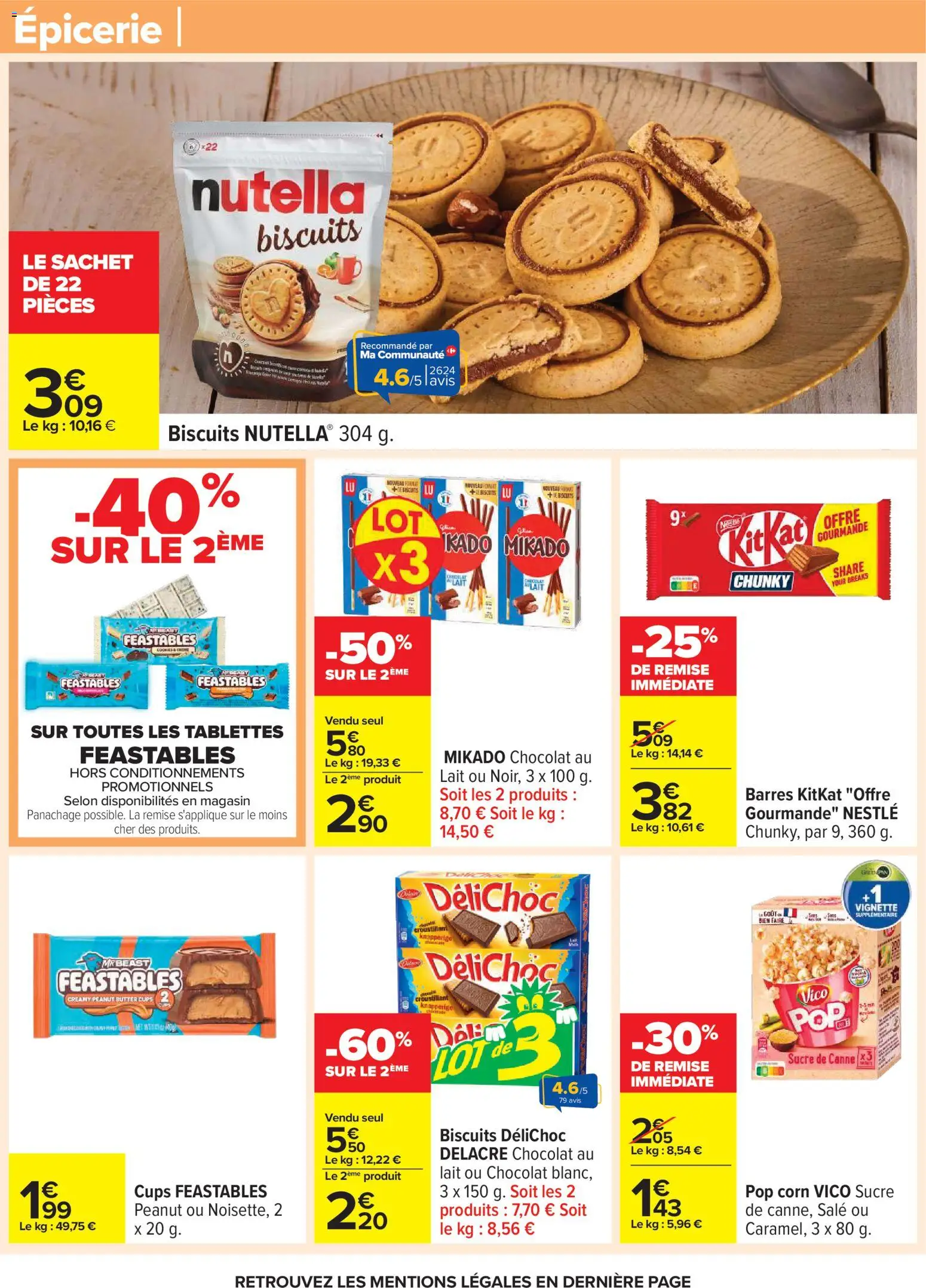 {H1} | Page: 41 | Produits: Sucre, Lait, Chocolat, Biscuits