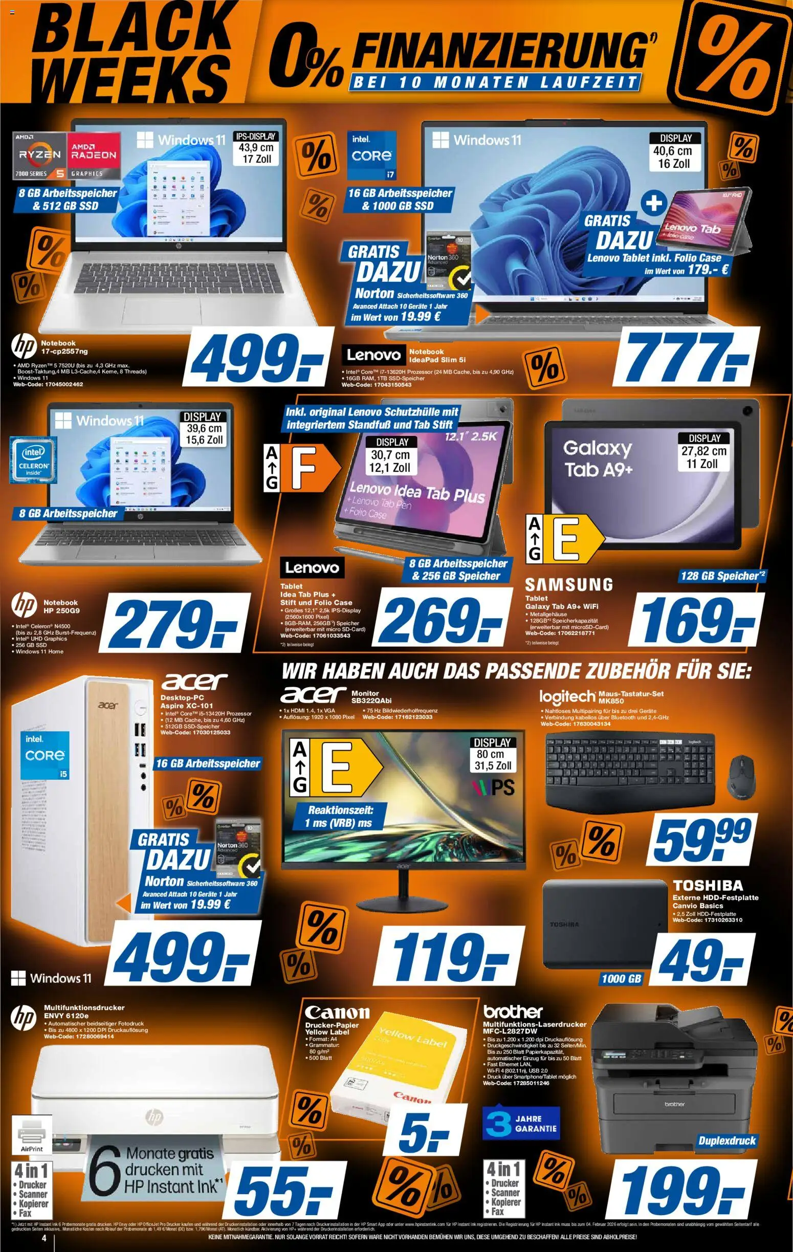 Expert - Black Friday – gültig ab 14.11.2025 | Seite: 4 | Produkte: Lenovo, HP, Notebook, Drucker