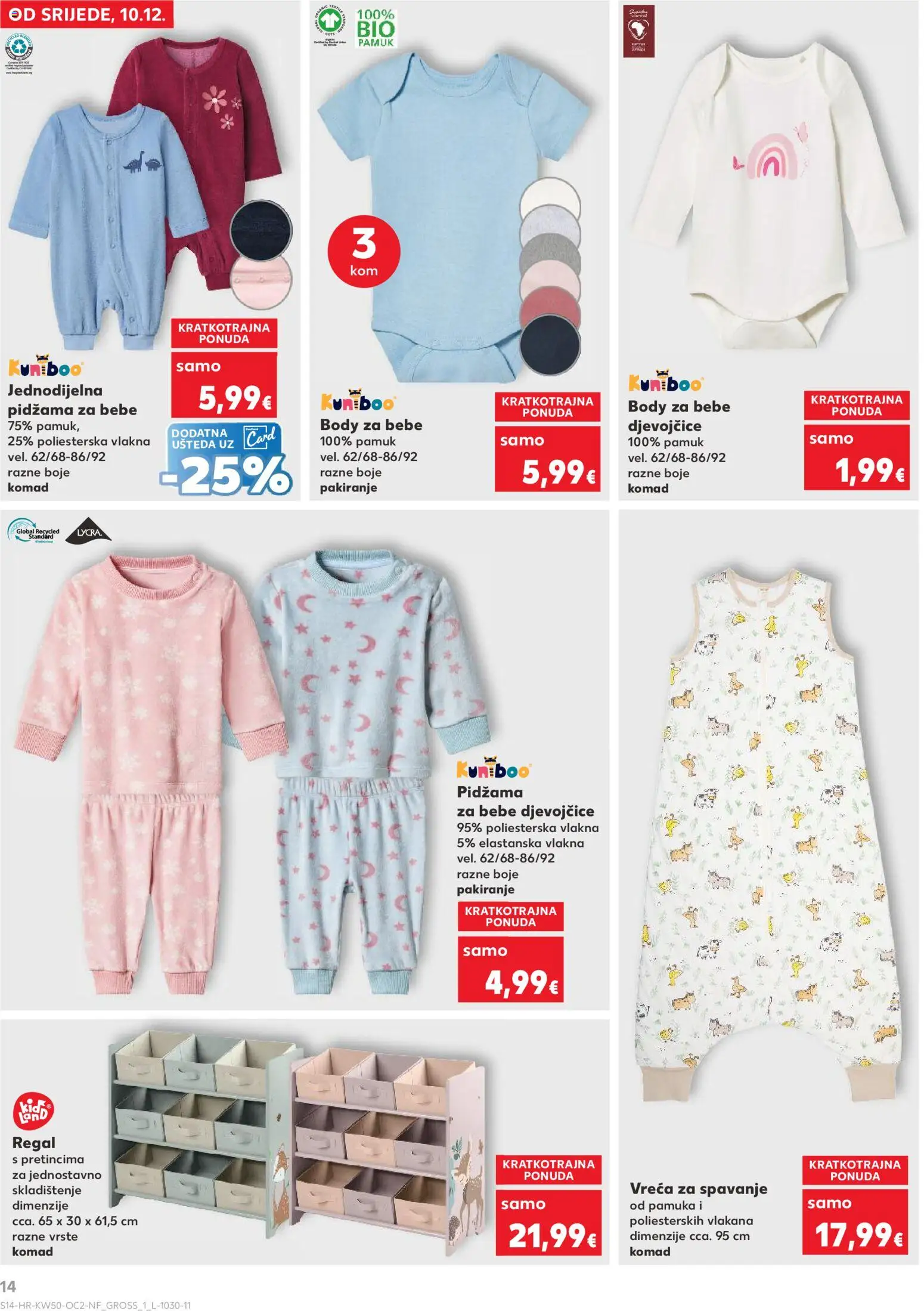 Kaufland katalog | vrijedi od 10.12.2025 | Stranica: 14 | Proizvodi: Pidžama, Regal