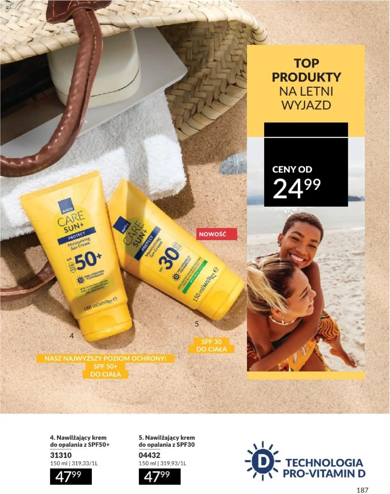 Avon Katalog 07 2025 od 01.07.2025 | Strona: 187 | Produkty: Krem do opalania, Krem