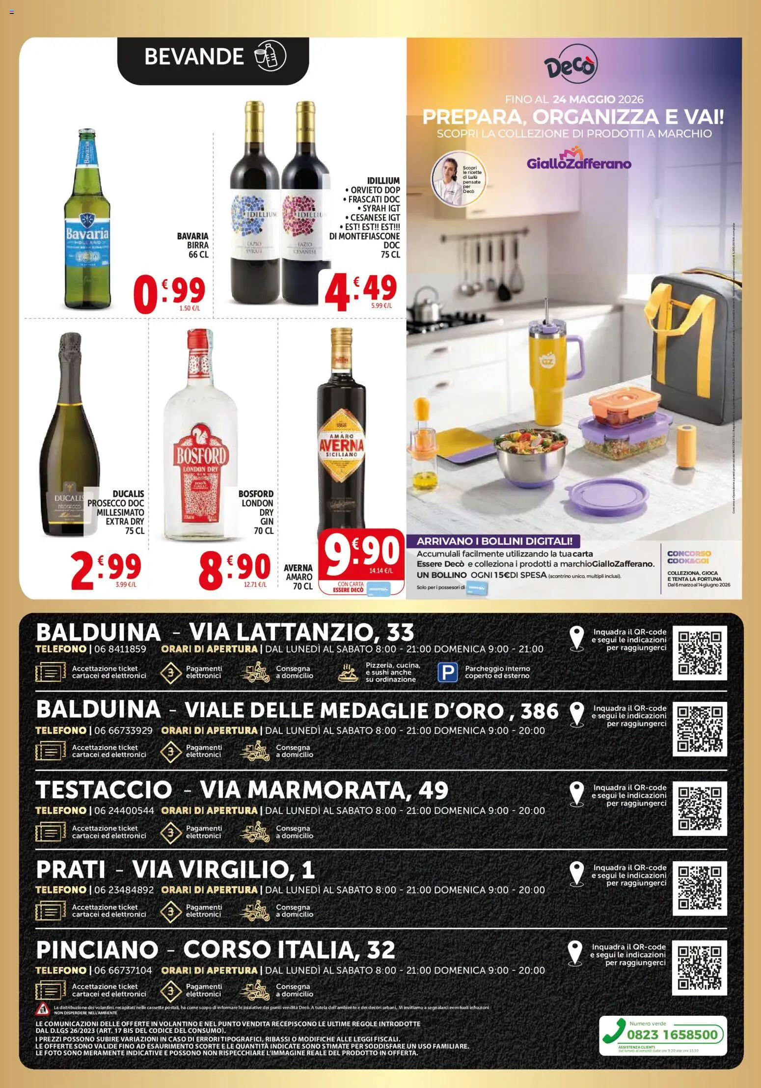 Volantino Decò del 09.04.2026 | Pagina: 6 | Prodotti: Birra, Prosecco, Telefono, Amaro
