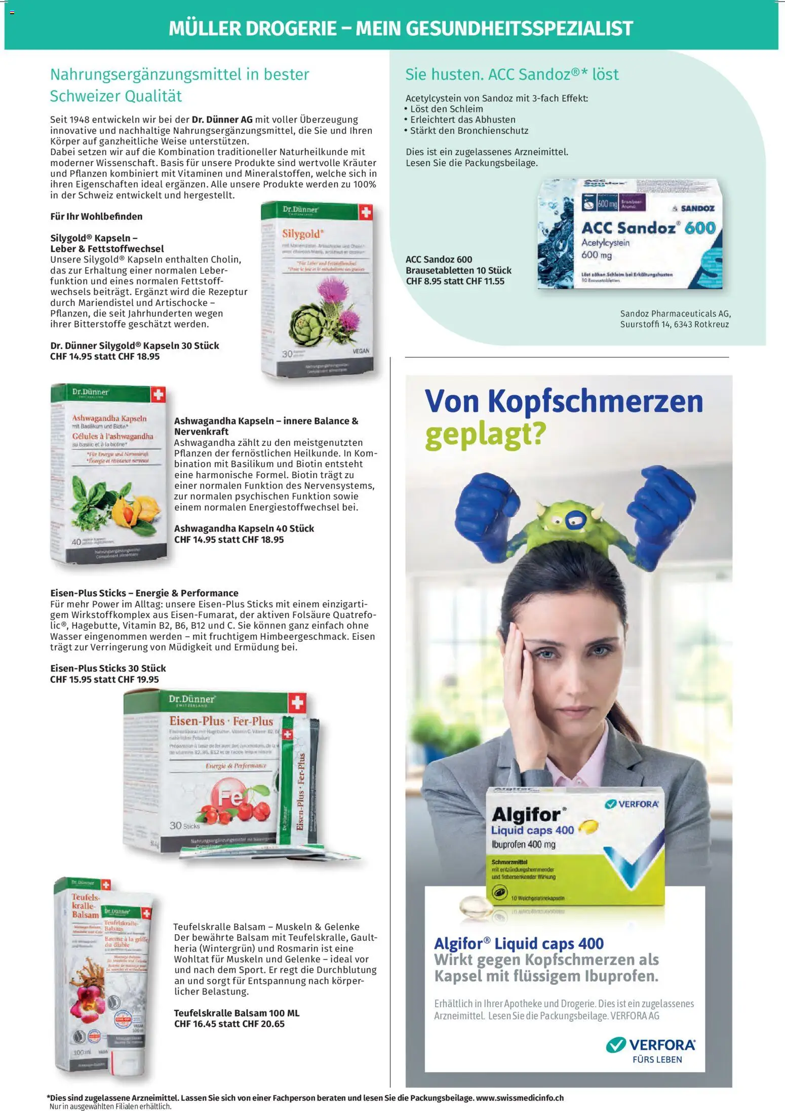 Müller Aktionen Gesundheitsspezialist – gültig ab 30.10.2025 | Seite: 3 | Produkte: Wasser, Eisen