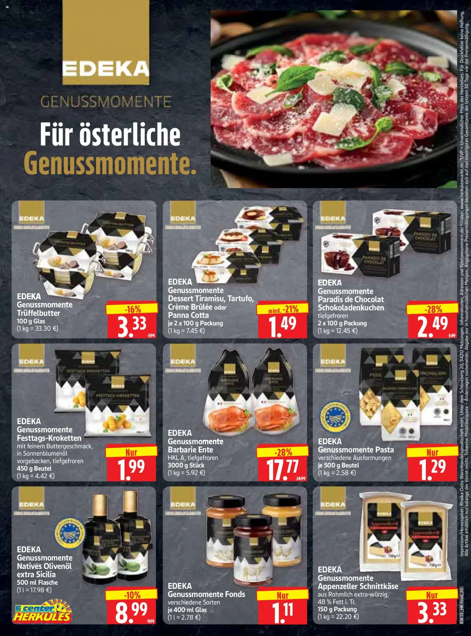 HERKULES Prospekt 	 – gültig ab 23.03.2026 | Seite: 20 | Produkte: Olivenol, Creme, Creme brulee, Ente