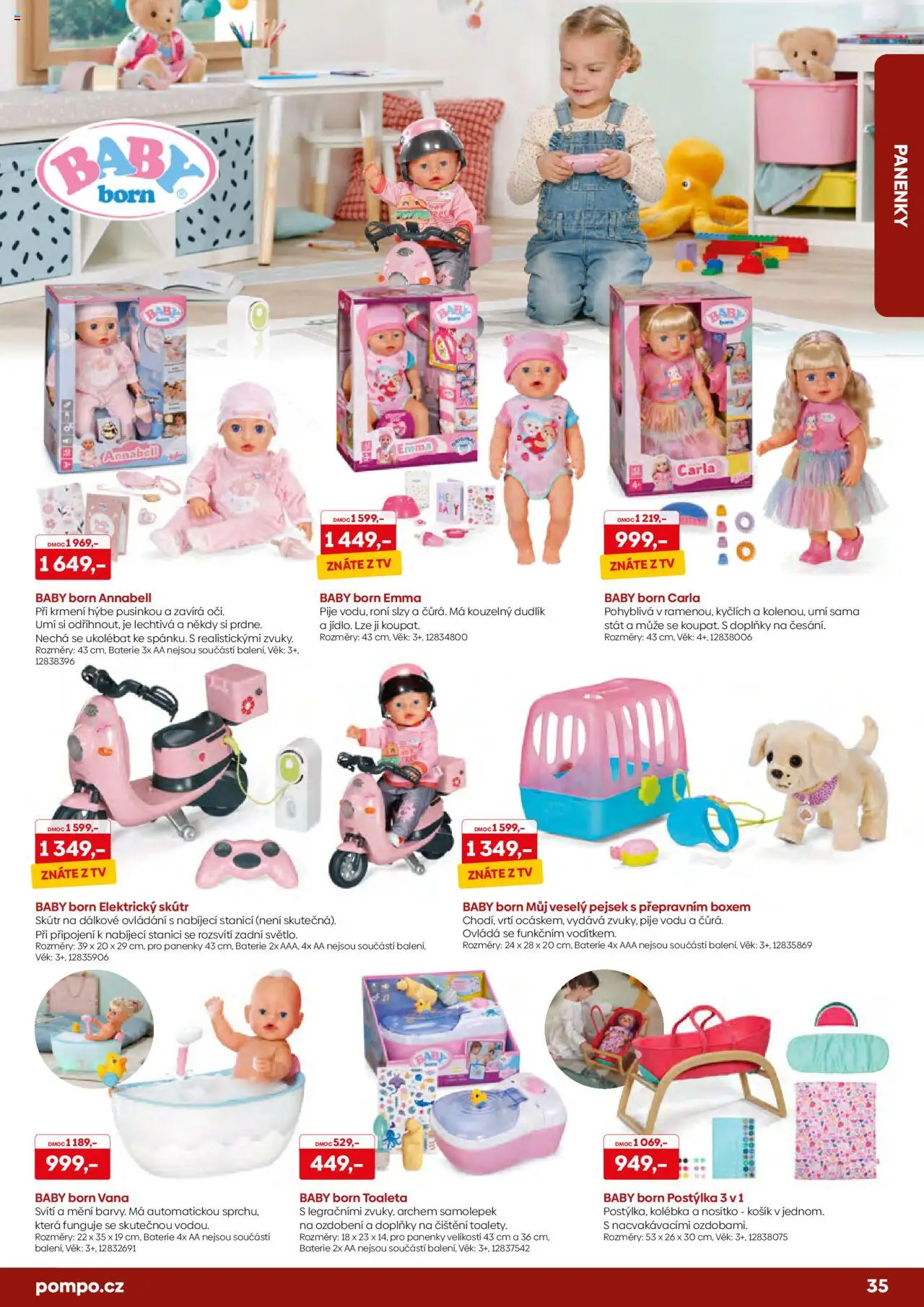 POMPO katalog Vánoce 2025 od 16.10.2025 | Strana: 35 | Produkty: Košík, Tv, Dudlík, Vana
