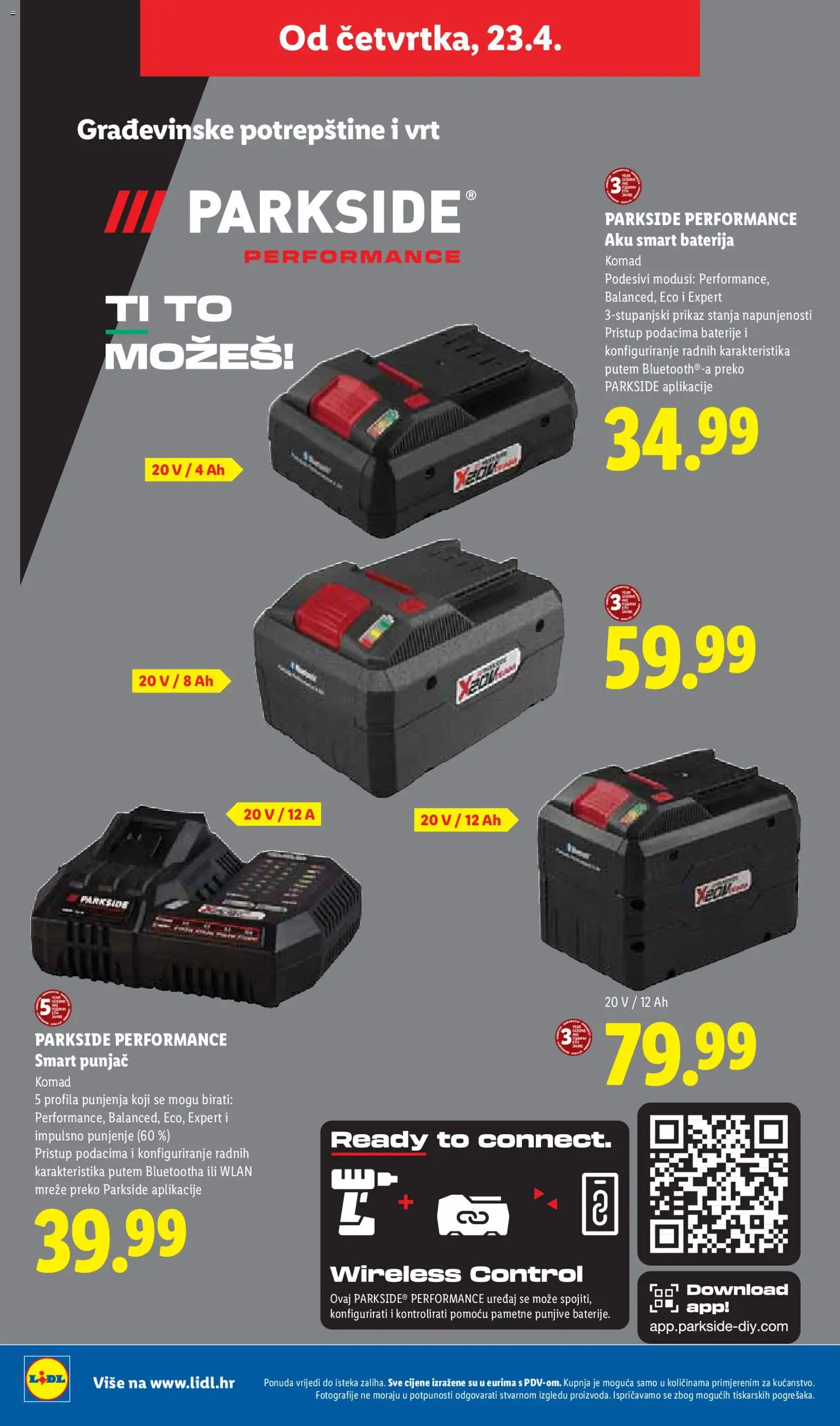 Lidl katalog | vrijedi od 20.04.2026 | Stranica: 36 | Proizvodi: Baterija, Baterije, Parkside
