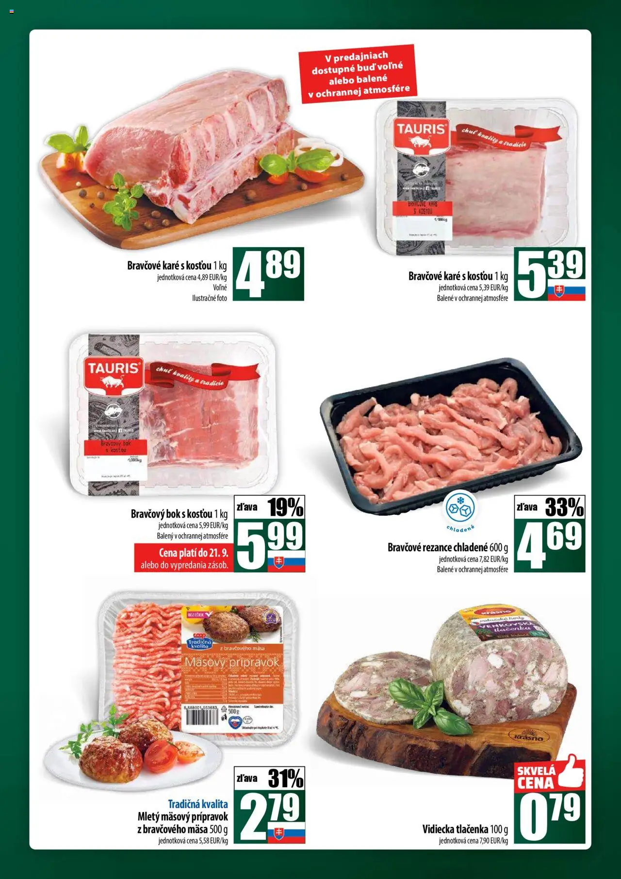 Nové COOP Jednota akcie – leták je platný od 18.09.2025 | Strana: 7 | Produkty: Rezance, Bravčové karé
