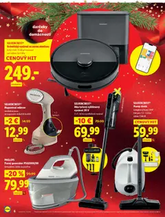 Lidl leták platný od 08.12.2025 | Strana: 6 | Produkty: Naparovač odevov, Robotický vysávač, Parný čistič, Aku