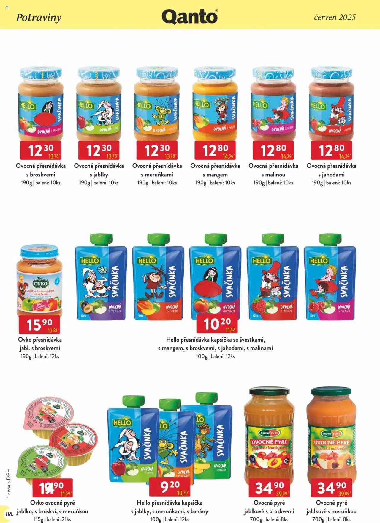 Astur & Qanto leták - Velkoobchod 06/2025 od 01.06.2025 | Strana: 118 | Produkty: Přesnídávka Hello, Banány, Potraviny