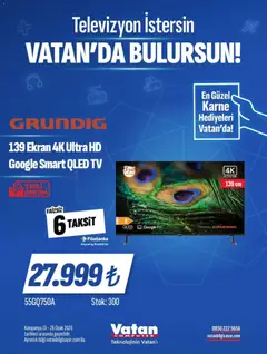 19.01.2026 tarihinden itibaren geçerli olan Vatan Bilgisayar kataloğu önizlemesi | Sayfa: 9 | Ürünler: TV, Televizyon, Ocak
