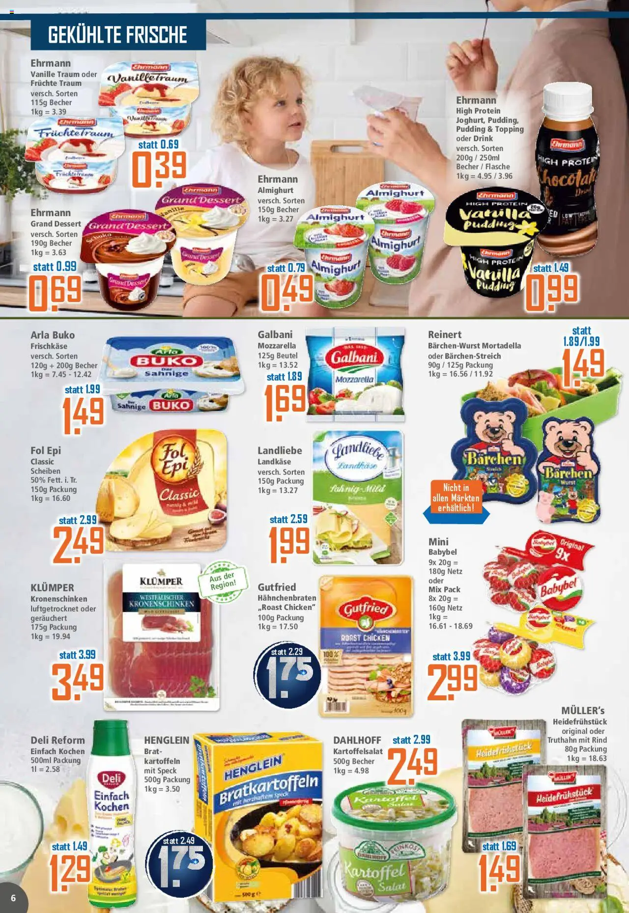 Klaas & Kock Prospekt 	 - gültig ab dem 25.08.2025 | Seite: 6 | Produkte: Kartoffeln, Arla buko, Babybel, Frischkase