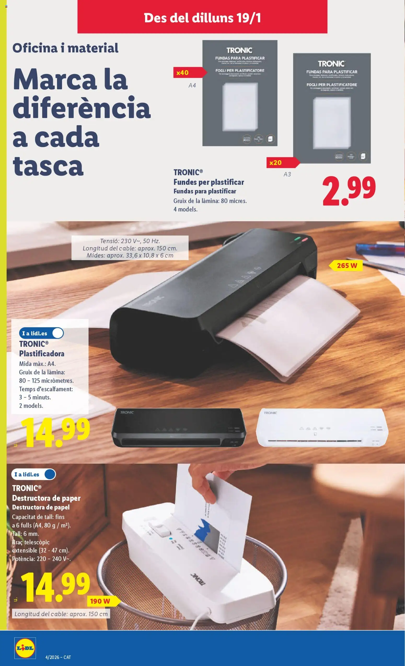 Lidl folleto de bazar │ válido desde el 19.01.2026 | Página: 10 | Productos: Autoradio, Cable