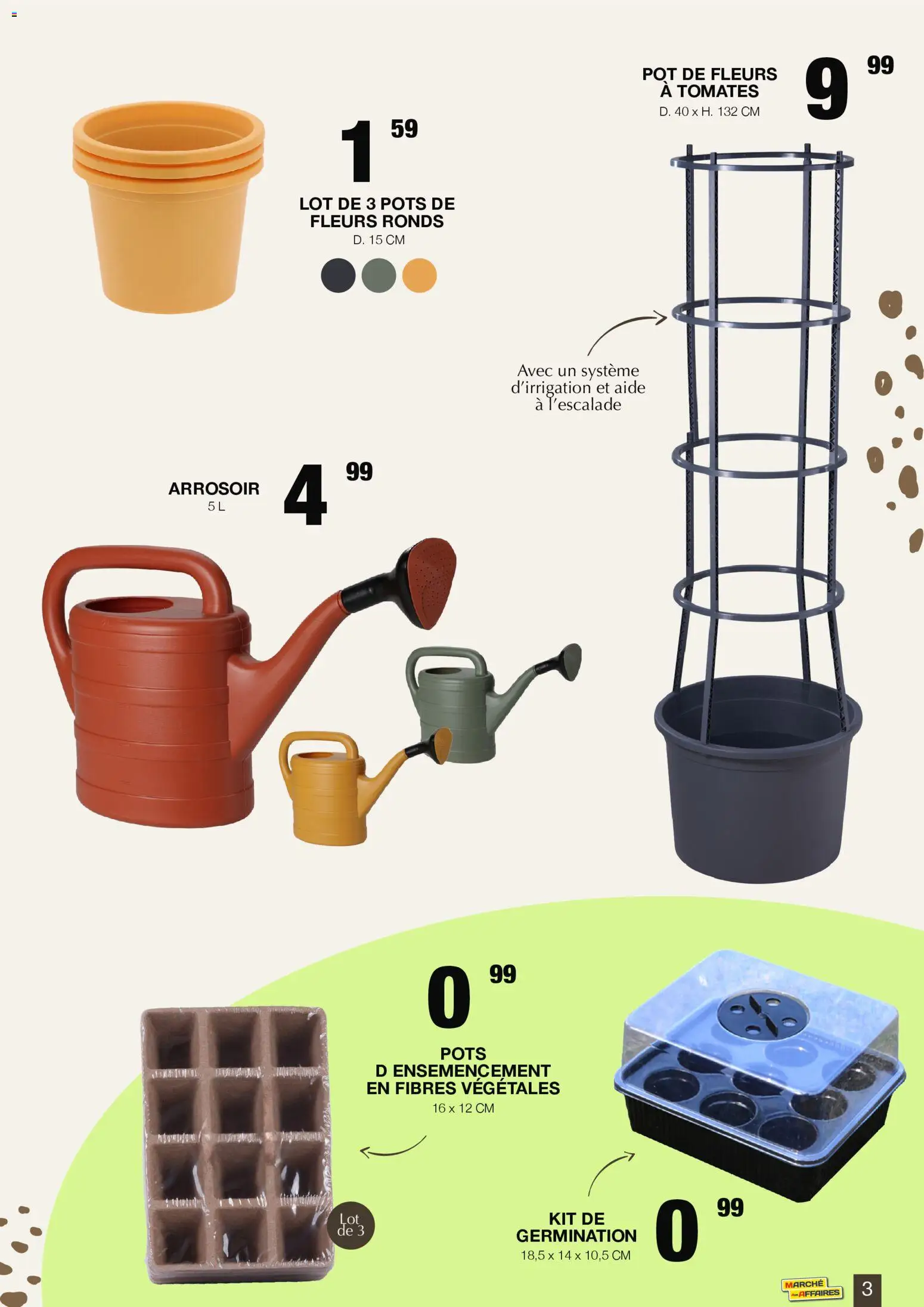 {H1} | Page: 3 | Produits: Arrosoir, Pot de fleurs, Tomates