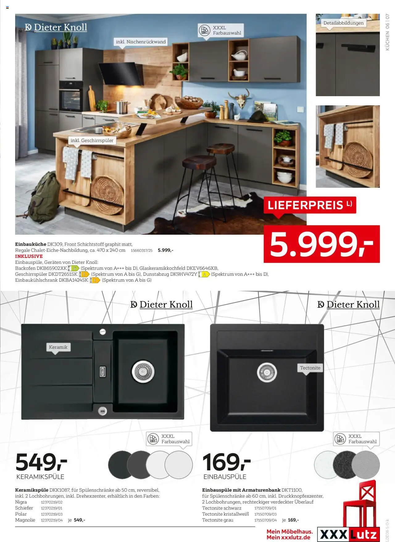 XXXL Lutz Nr. 1 bei Küchen - gültig ab dem 04.08.2025 | Seite: 7 | Produkte: Geschirrspüler, Einbauküche, Backofen, Dunstabzug
