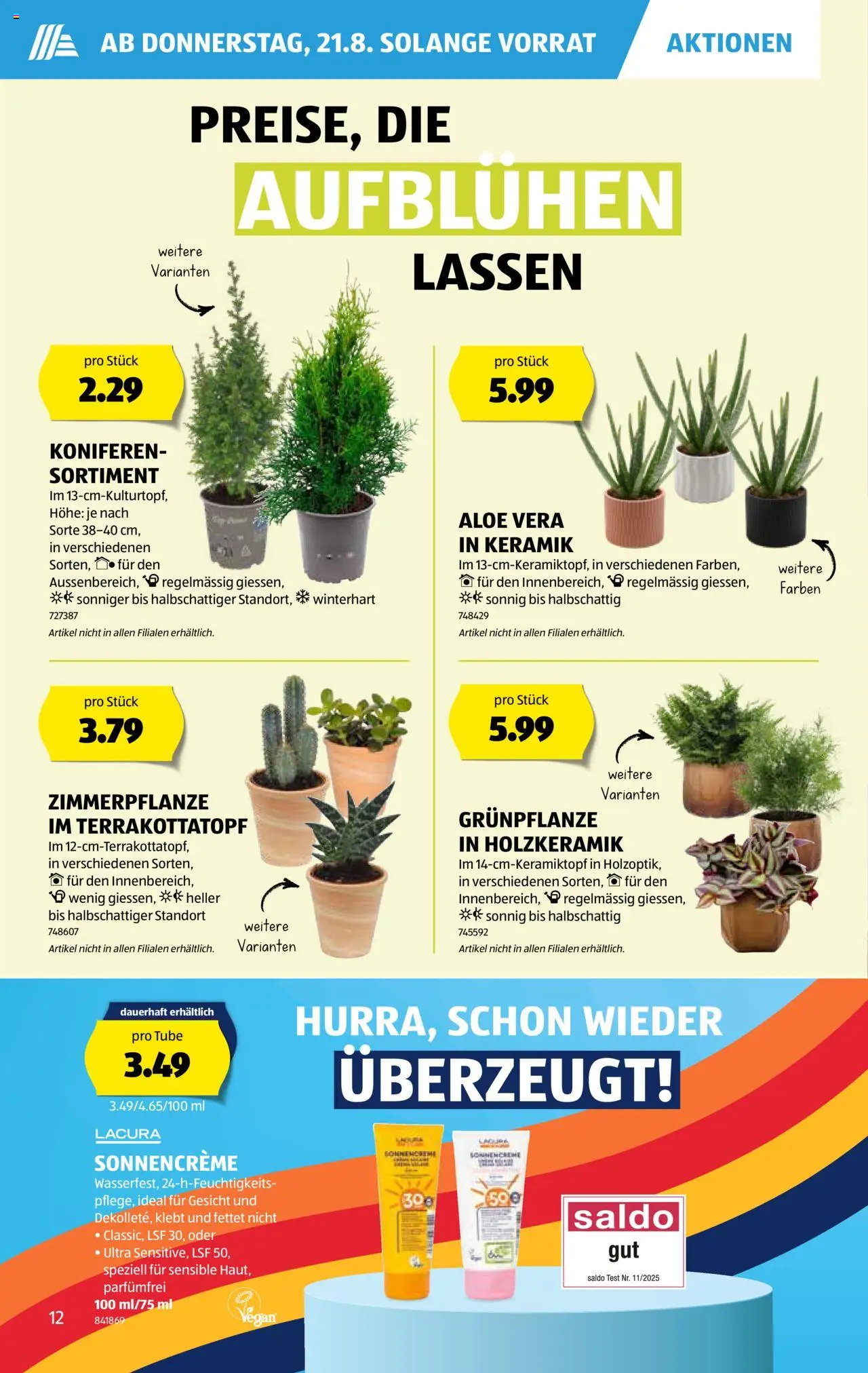 Aldi Aktionen ab 21.08.2025 | Seite: 13 | Produkte: Sonnencreme
