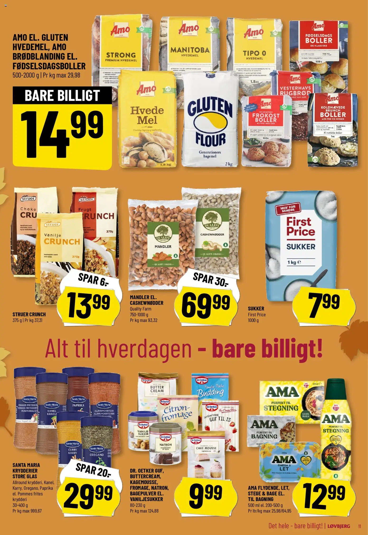 Løvbjerg tilbudsavis – gyldig fra 24.10.2025 | Side: 11 | Produkter: Hvedemel, Is, Natron, Paprika