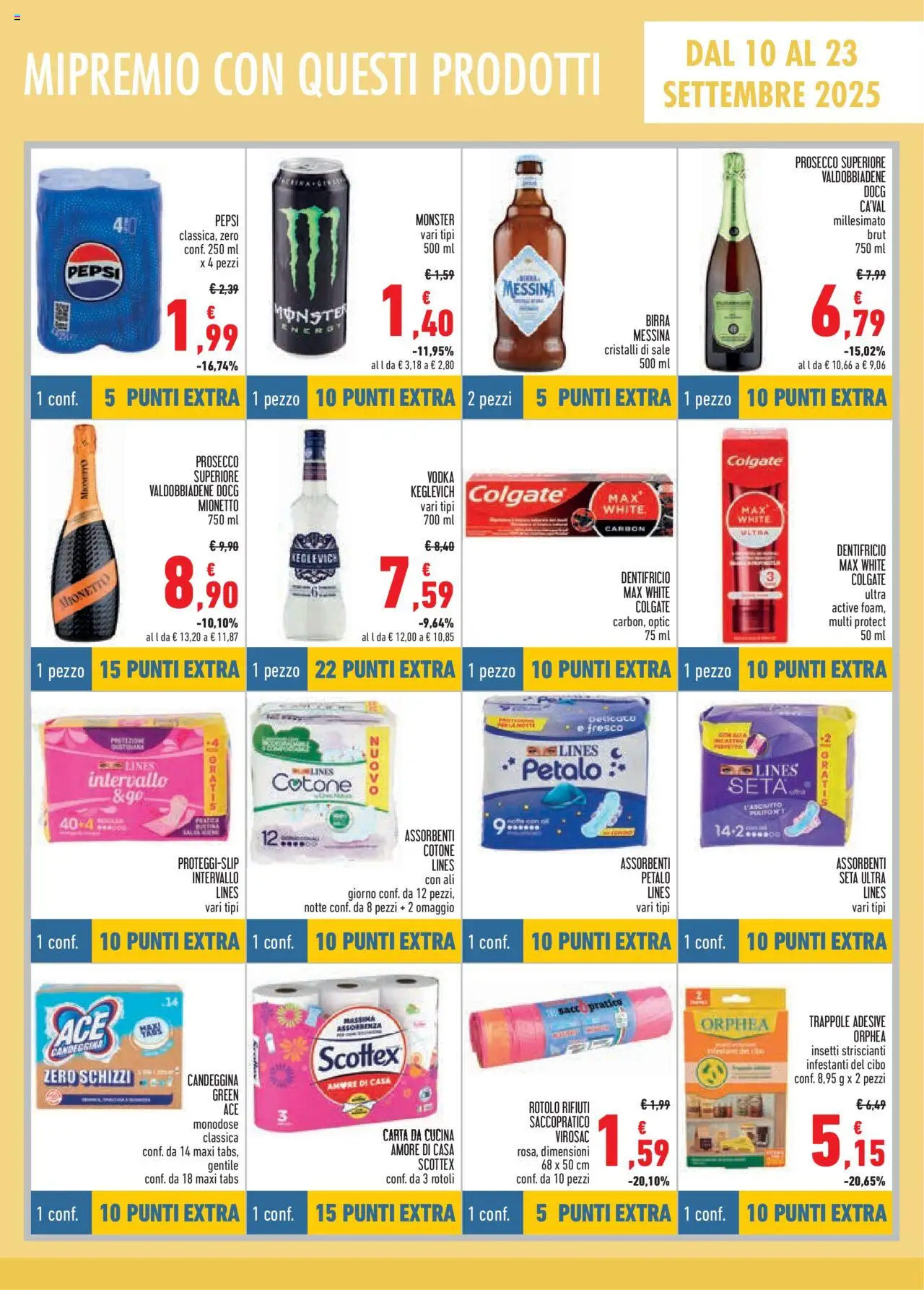 Volantino Conad del 10.09.2025 | Pagina: 7 | Prodotti: Birra, Vodka, Sale, Pepsi