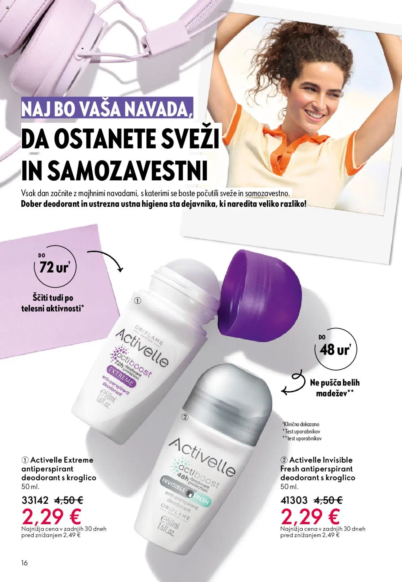 Novi Oriflame katalog ponudbe – veljaven od 08.10.2025 | Stran: 16 | Izdelki: Deodorant, Antiperspirant