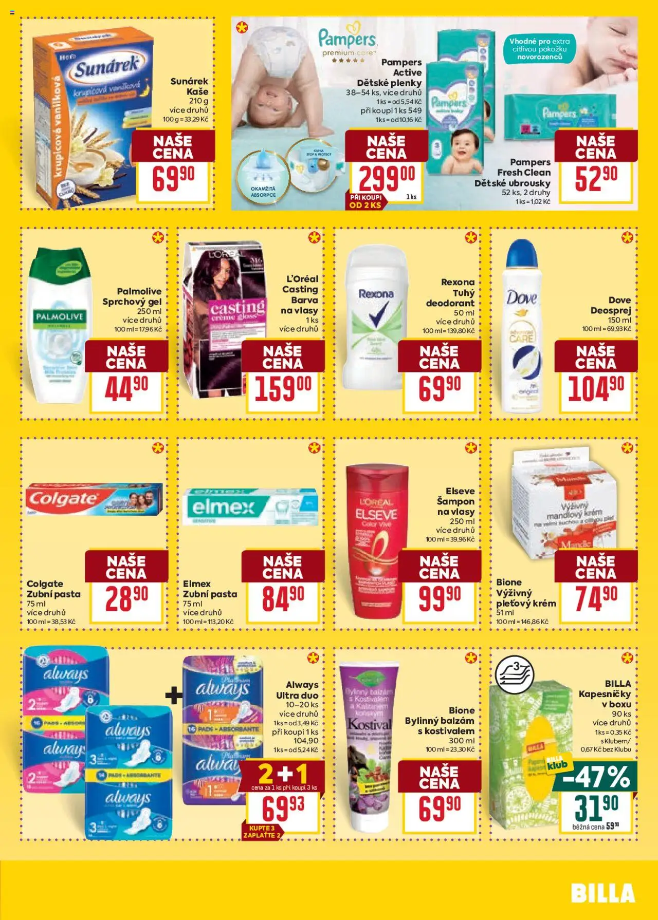 Billa Velký leták od 06.08.2025 | Strana: 24 | Produkty: Sprchový gel, Deodorant, Elmex, Plenky