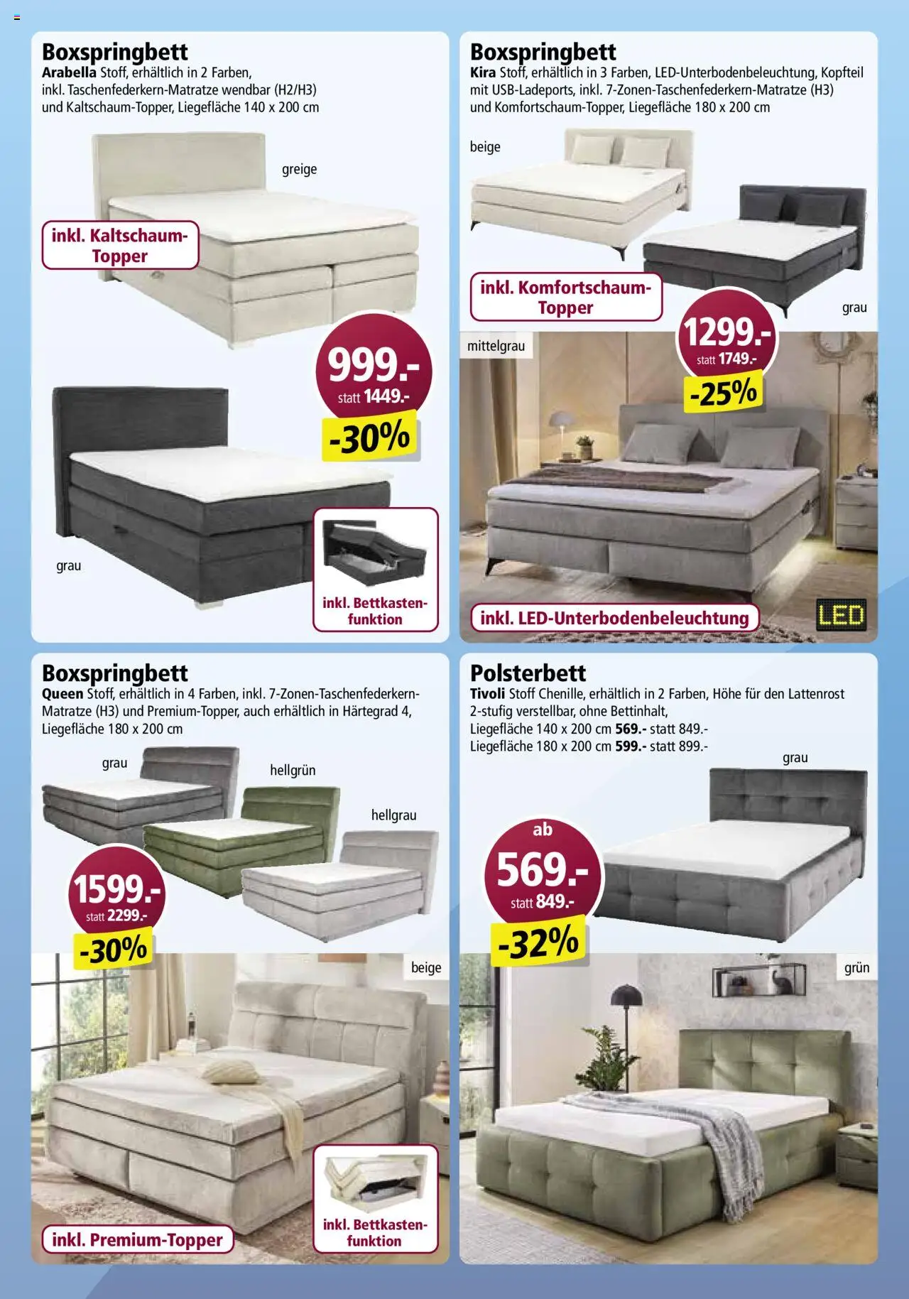 Otto's Aktionen Online – gültig ab 11.10.2025 | Seite: 26 | Produkte: Matratze, Polsterbett, Lattenrost, Boxspringbett