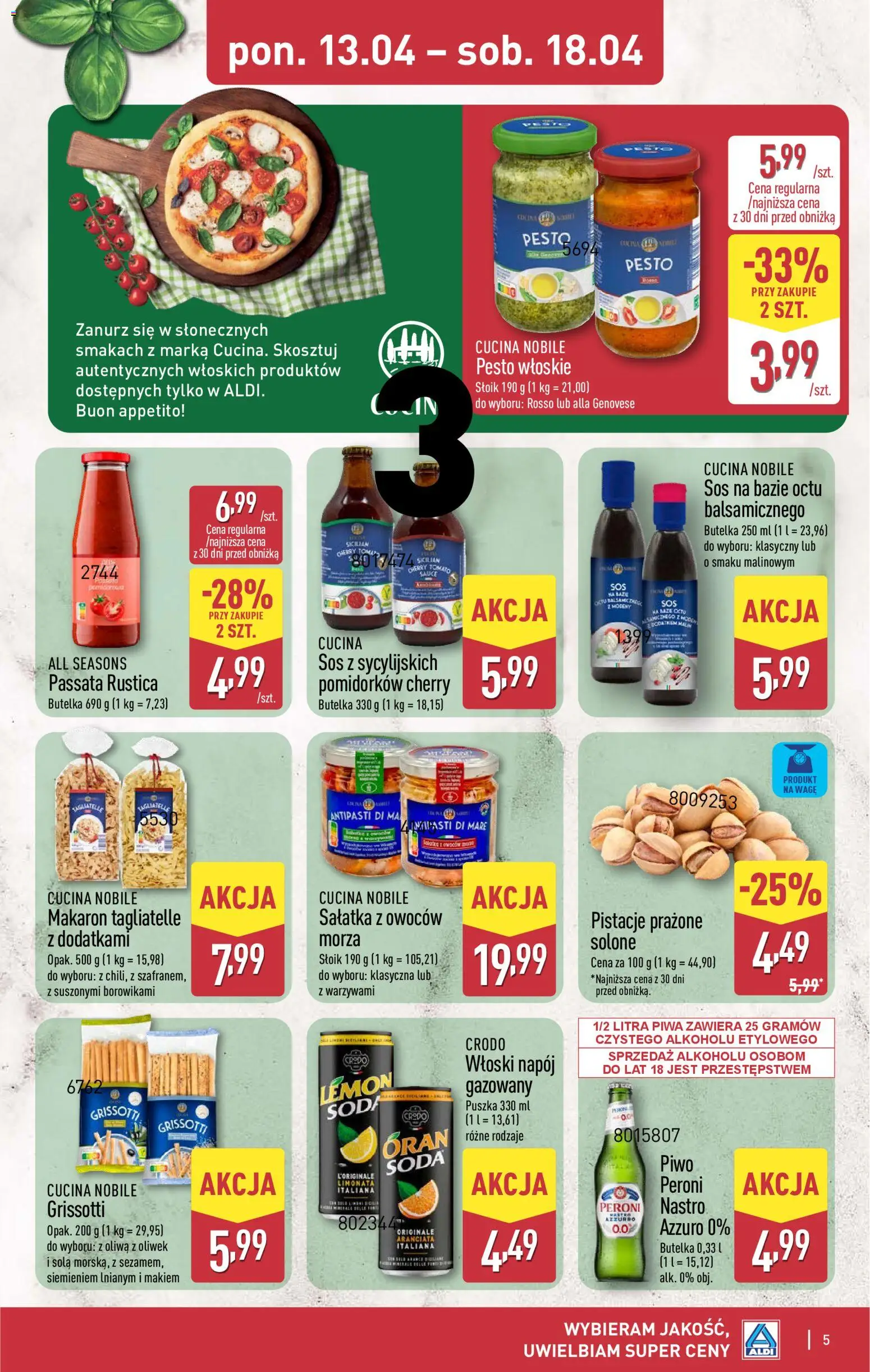 Aldi gazetka - Smakowita podróż do Włoch od 13.04.2026 | Strona: 5