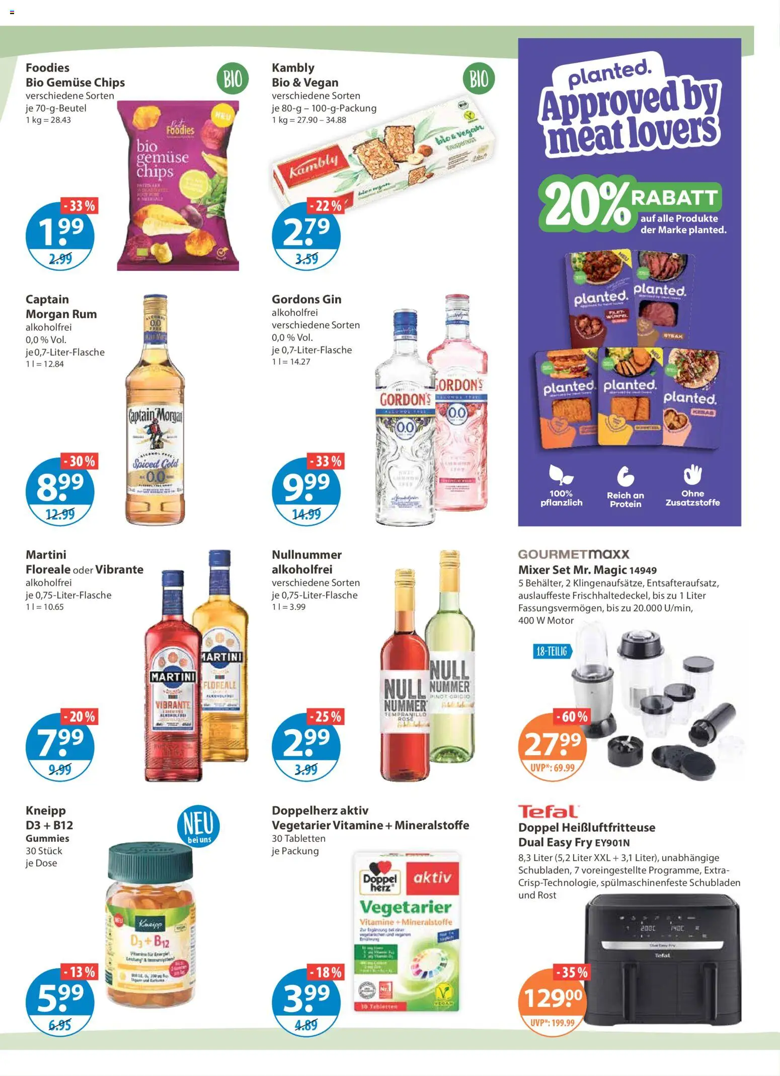 V-Markt - Hallertau / Oberpfalz – gültig ab 08.01.2026 | Seite: 15 | Produkte: Rum, Captain morgan, Chips, Heißluftfritteuse