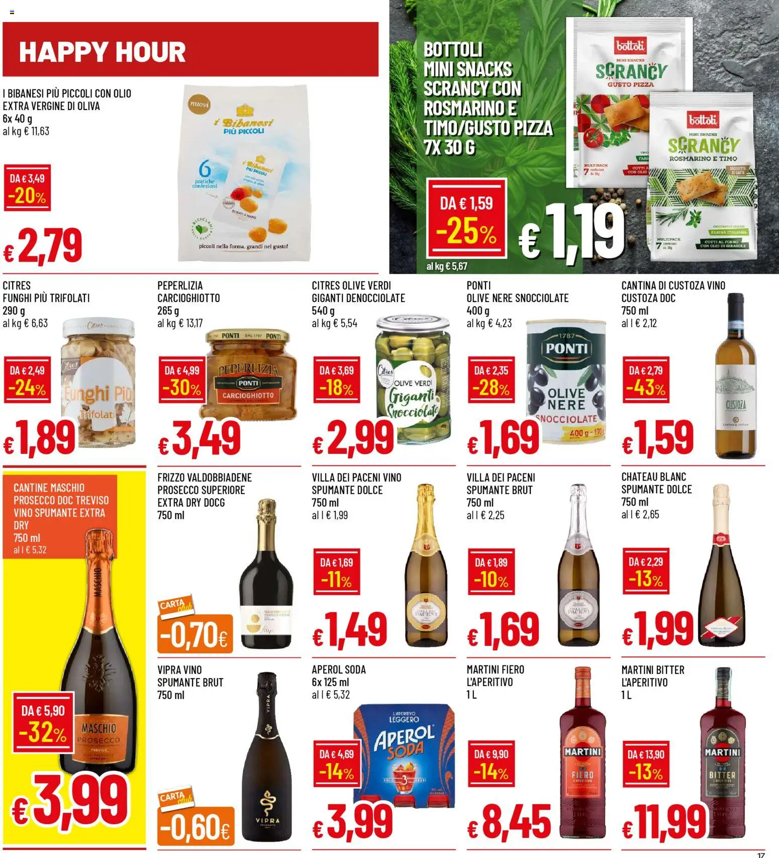 Volantino Famila del 09.04.2026 | Pagina: 17 | Prodotti: Pizza, Spumante, Olio extra vergine, Aperol