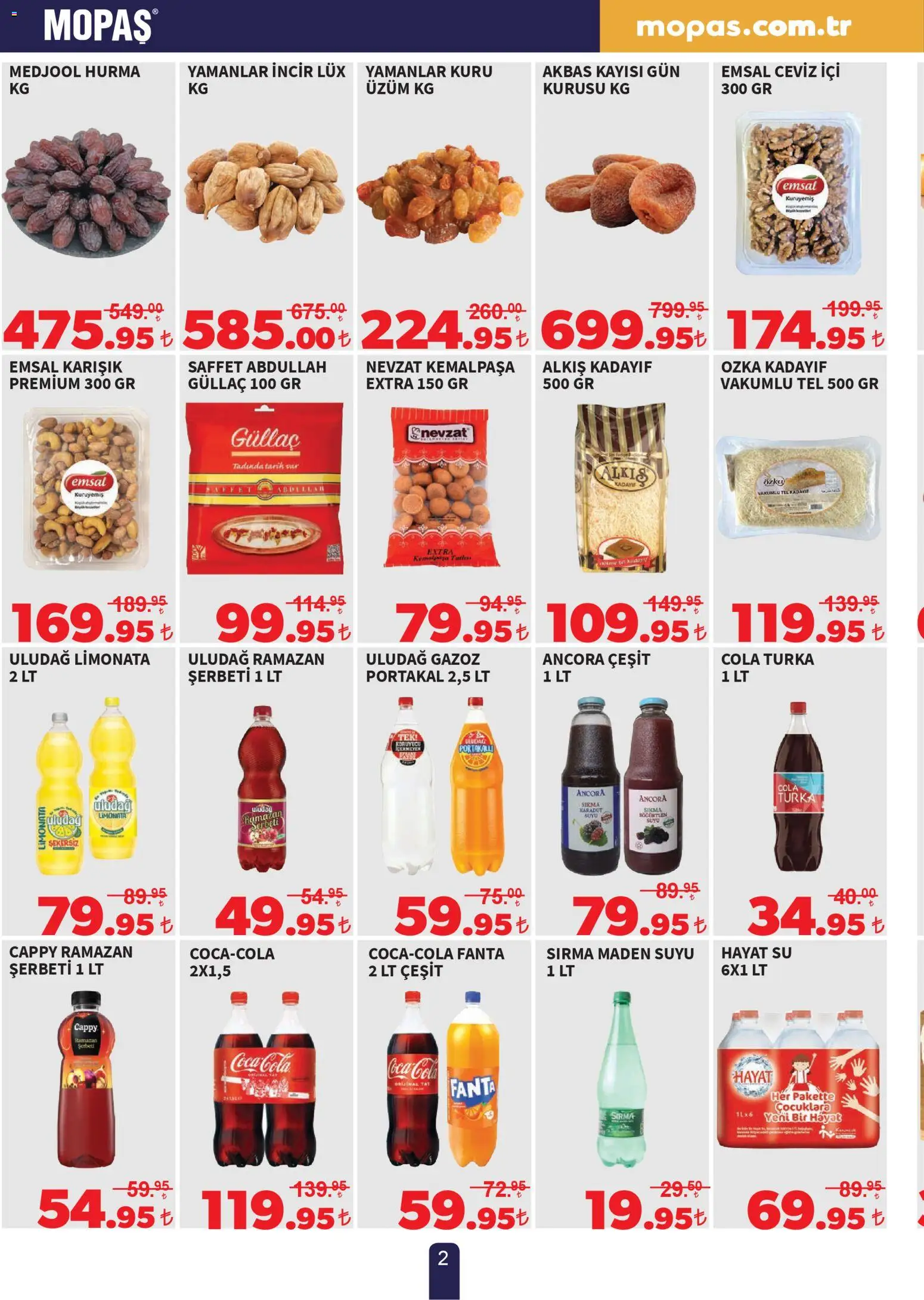 Mopaş Katalog - 13.02.2026 tarihinden itibaren geçerlidir | Sayfa: 2 | Ürünler: Uludağ gazoz, Limonata, Su, Maden suyu