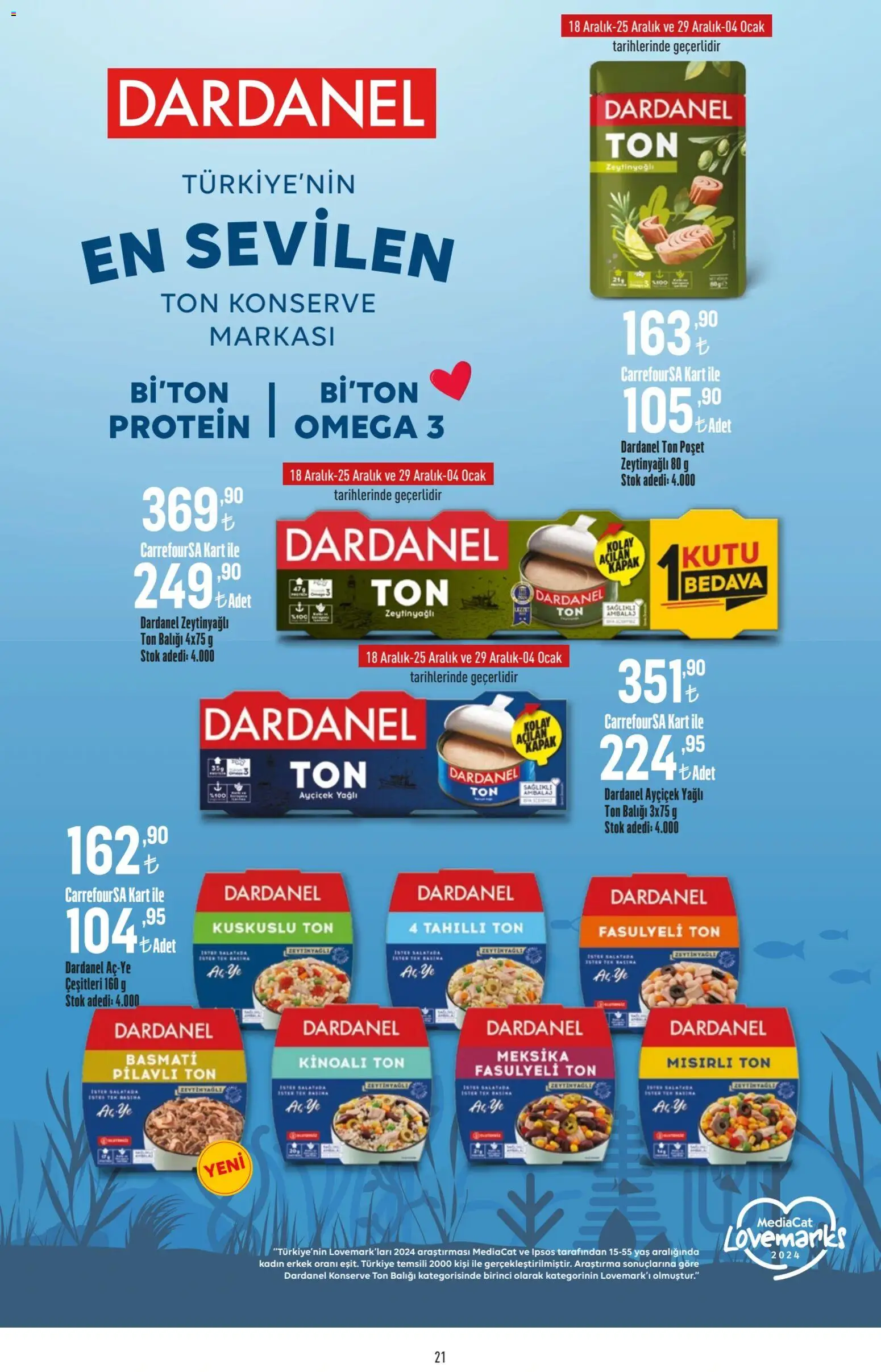 CarrefourSA Katalog - 18.12.2025 tarihinden itibaren geçerlidir | Sayfa: 22 | Ürünler: Kutu, Ton balığı, Ocak