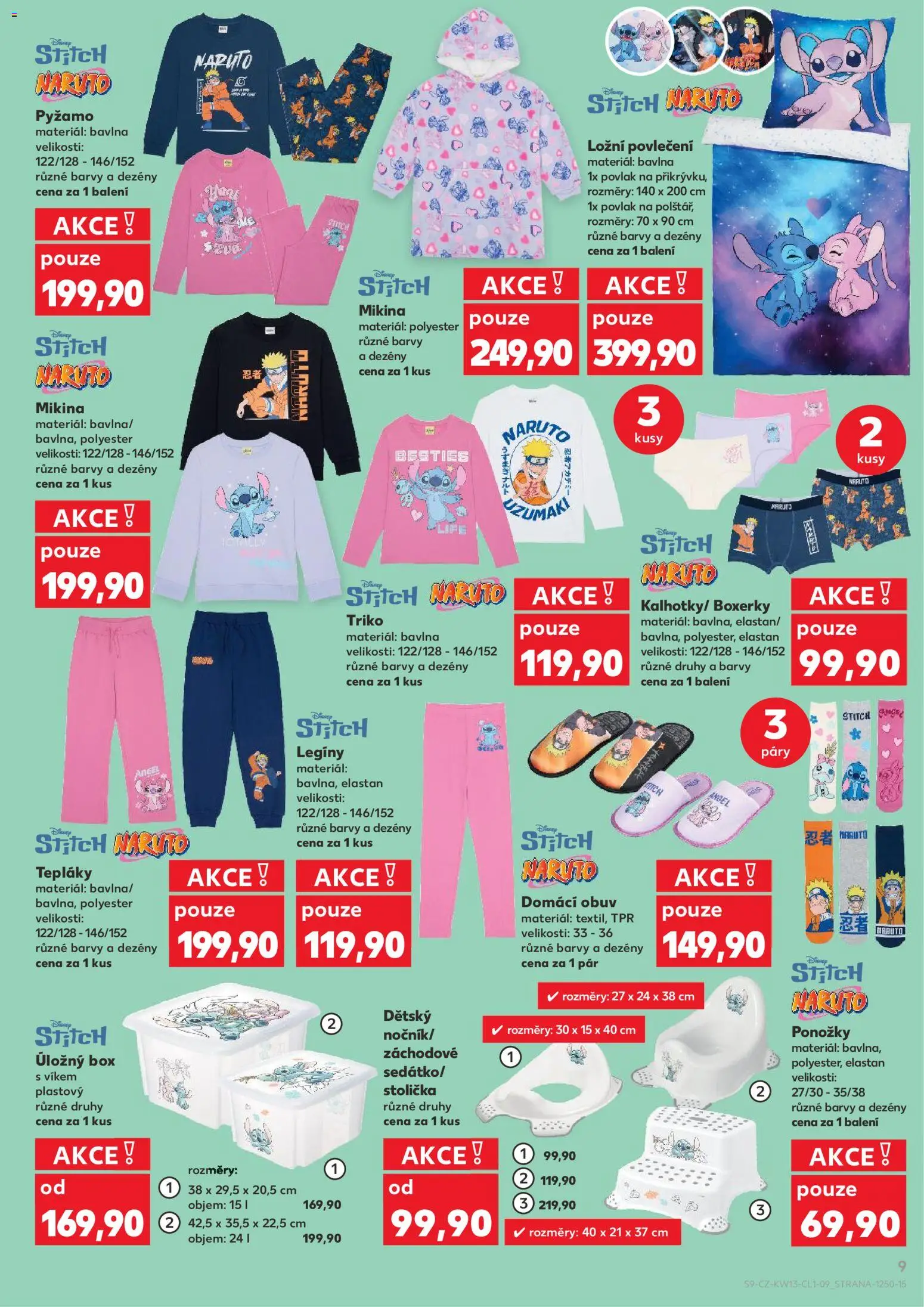 Kaufland leták - Praha 4 od 25.03.2026 | Strana: 9 | Produkty: Mikina, Boxerky, Úložný box, Barvy