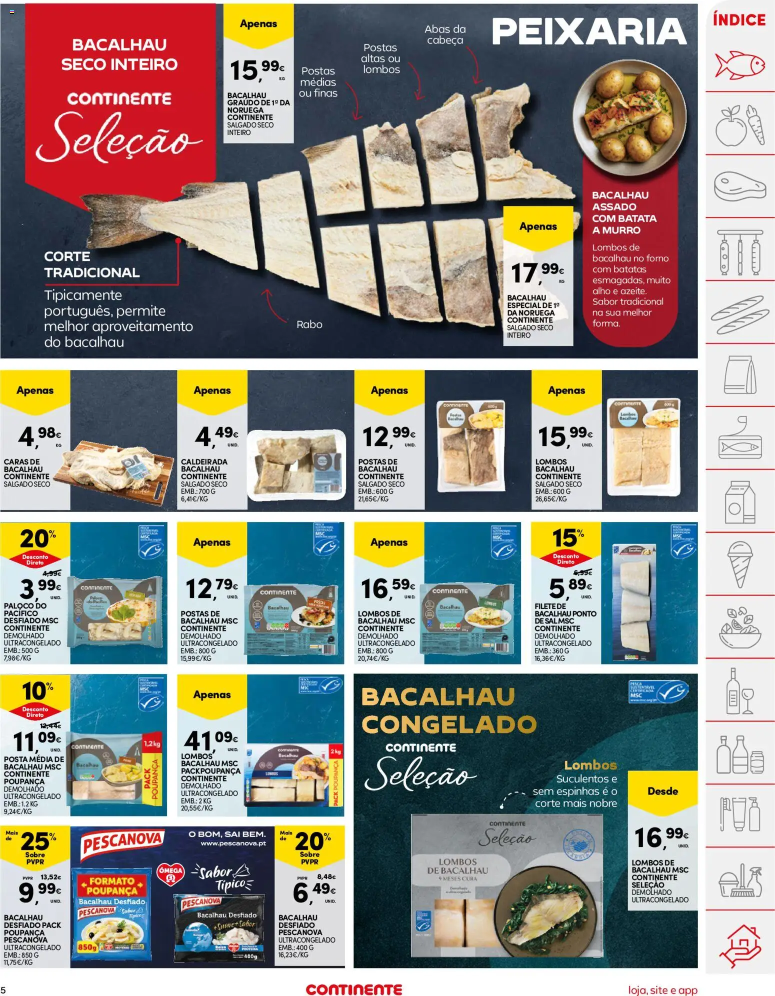 Continente folheto │ válido de 02.12.2025 | Página: 5 | Produtos: Batata, Bacalhau, Sal, Proteina