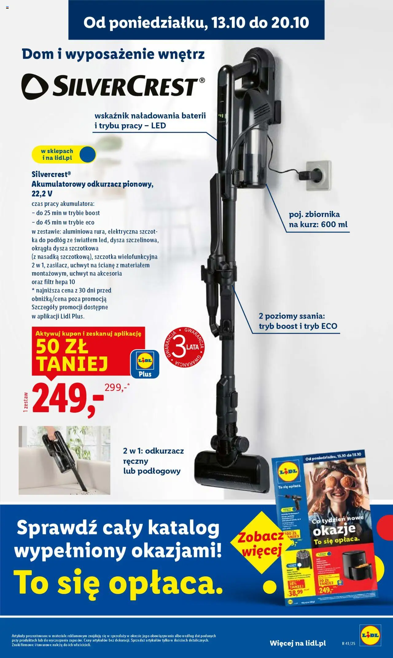 Lidl Gazetka od 13.10.2025 | Strona: 17 | Produkty: Odkurzacz, Cleaner, Szczotka