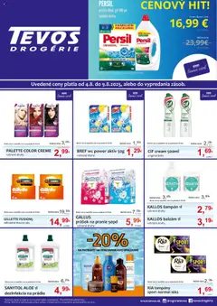TEVOS drogérie leták - náhľad platný od 04.08.2025