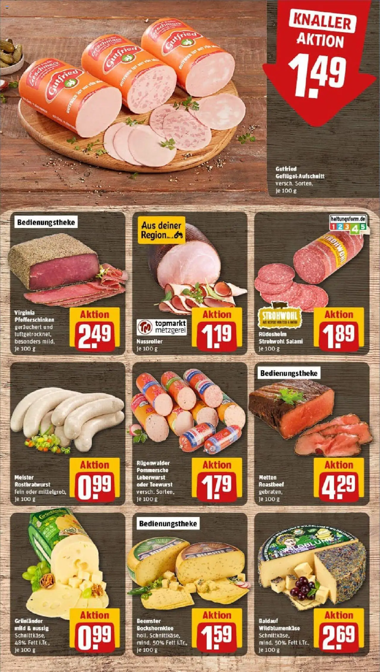 Rewe prospekt Morbach	 - gültig ab dem 06.07.2025 | Seite: 9 | Produkte: Roastbeef, Grunlander, Salami
