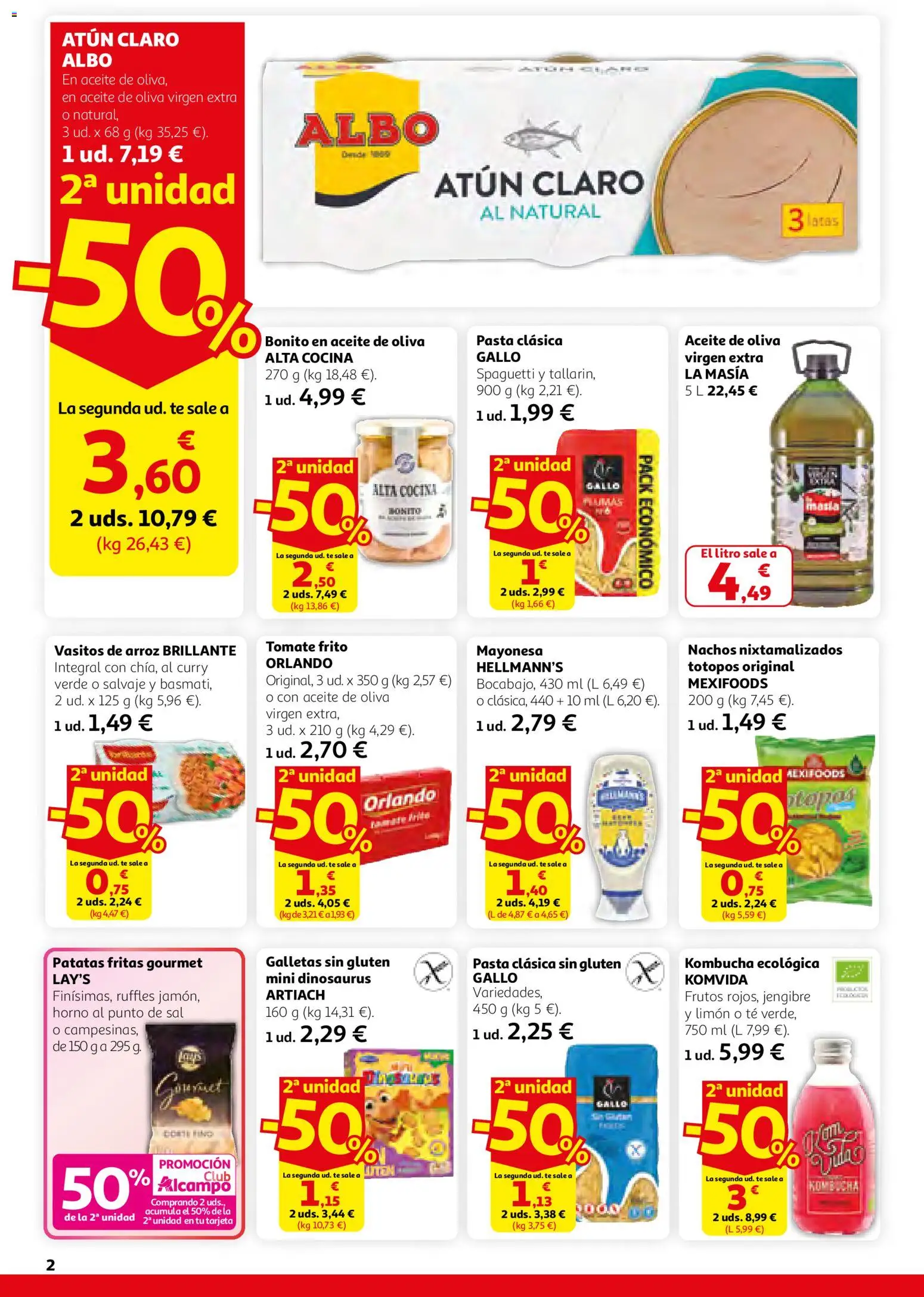 Alcampo - SST Catalán │ válido desde el 26.02.2026 | Página: 2 | Productos: Aceite, Aceite de oliva, Οθόνη προβολής, Atún claro