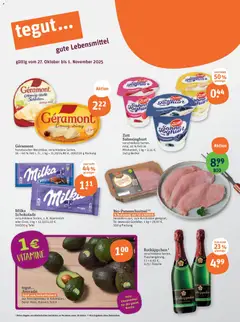 Tegut Prospekt ab 31.10.2025 gültig | Seite: 3 | Produkte: Schokolade, Milka, Rotkäppchen, Sahne