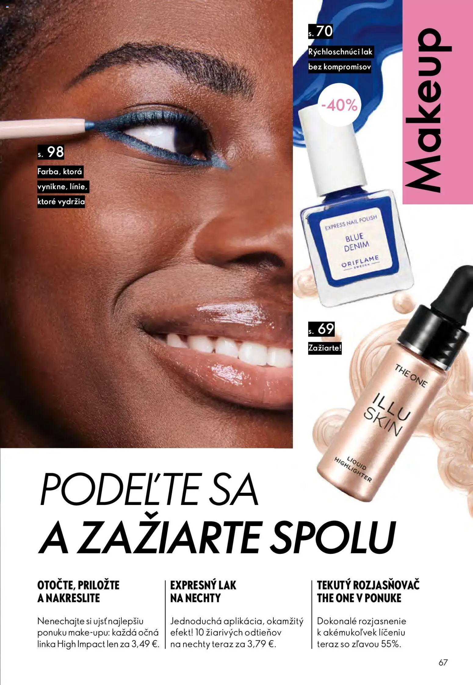 Nové Oriflame akcie – leták je platný od 06.05.2026 | Strana: 67 | Produkty: Rozjasňovač