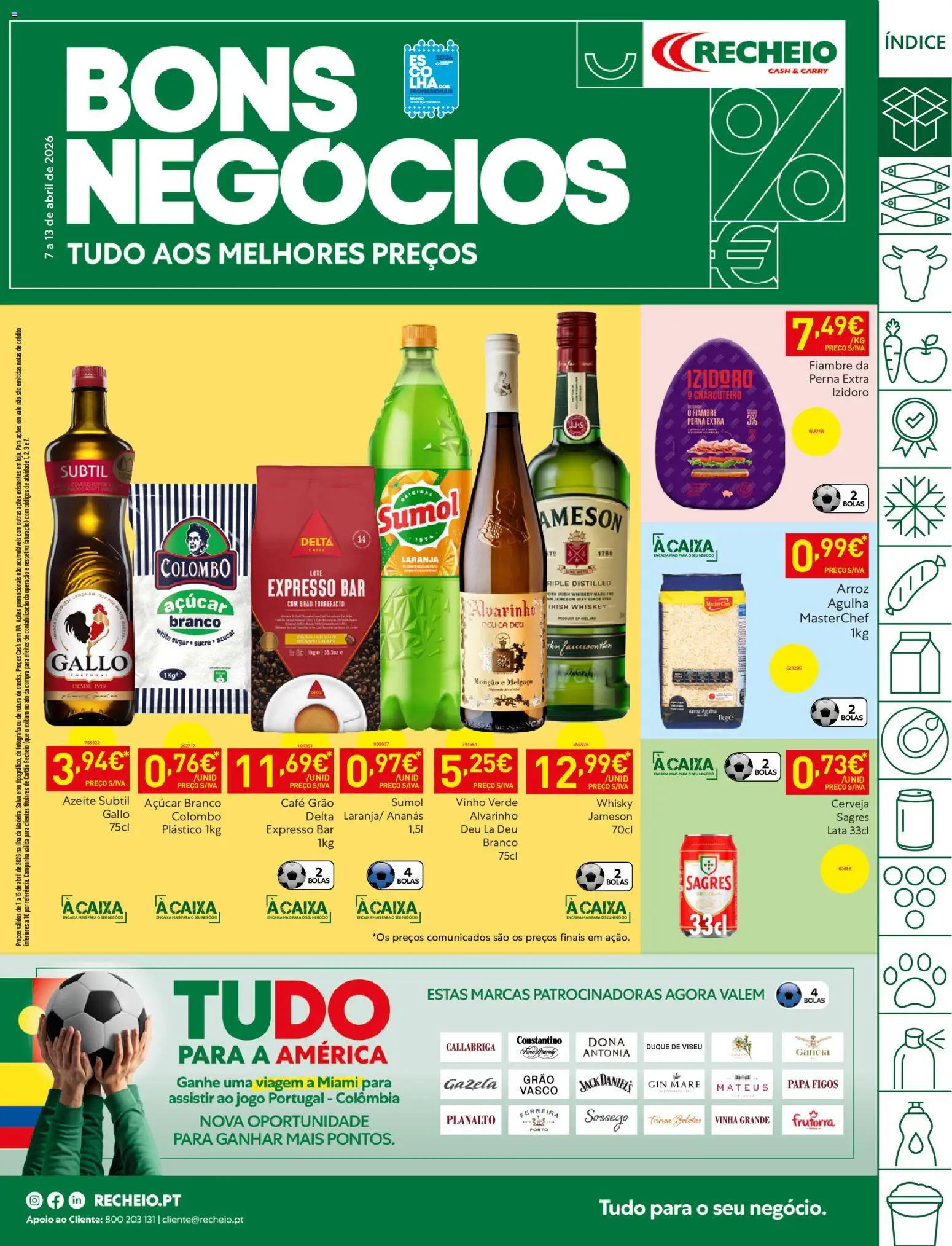 Recheio - Bons Negócios Madeira │ válido de 07.04.2026 | Página: 1 | Produtos: Azeite, Vinho, Cerveja, Gin