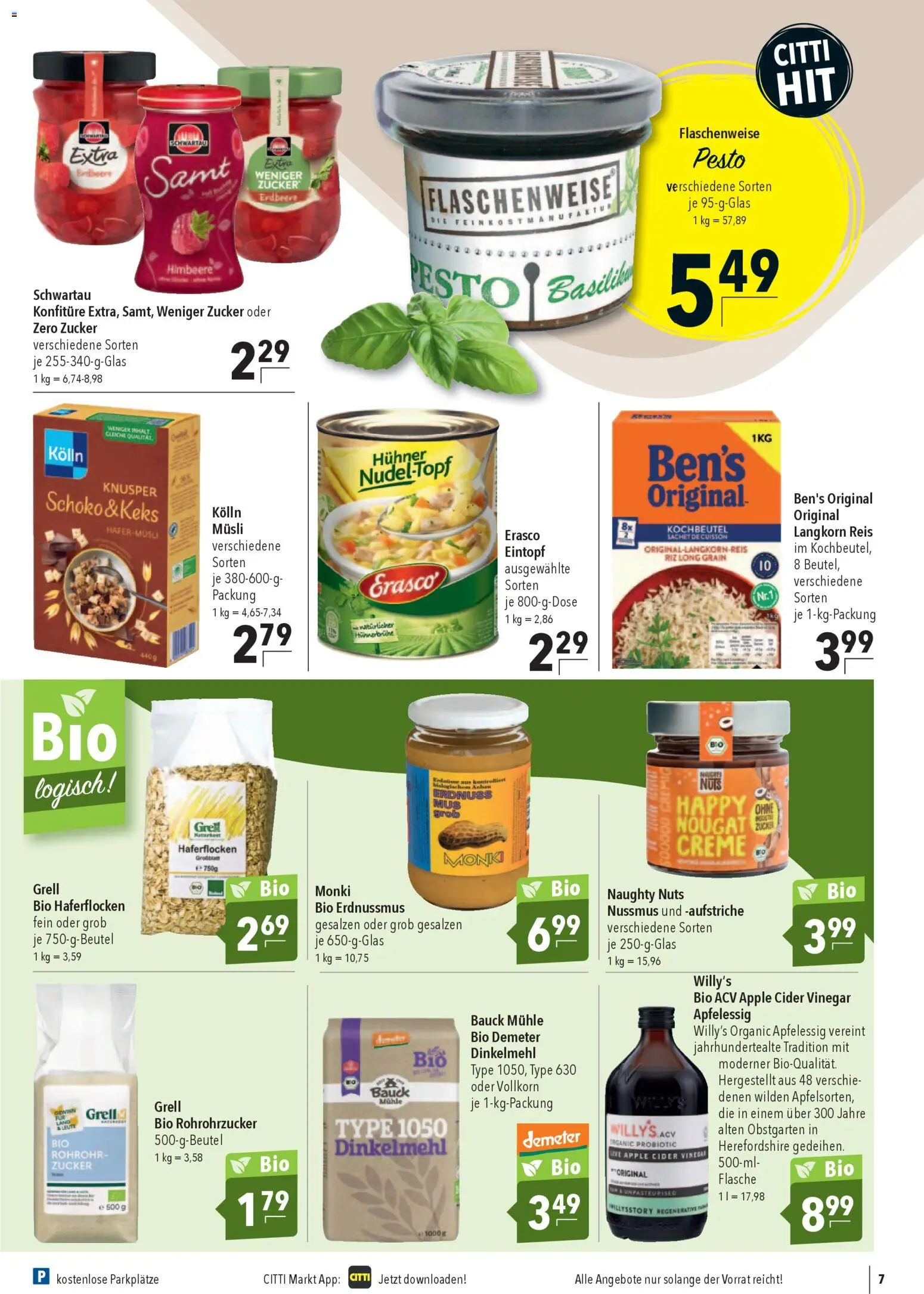 CITTI Markt Prospekt 	 – gültig ab 04.03.2026 | Seite: 7 | Produkte: Musli, Mühle, Apple, Zucker