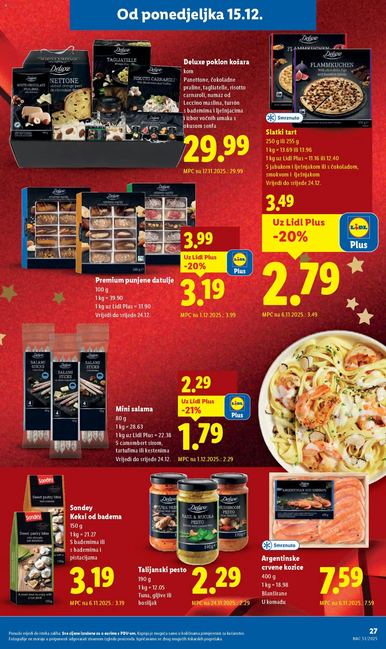 Lidl katalog | vrijedi od 15.12.2025 | Stranica: 27 | Proizvodi: Košara, Bosiljak, Kozice, Namaz
