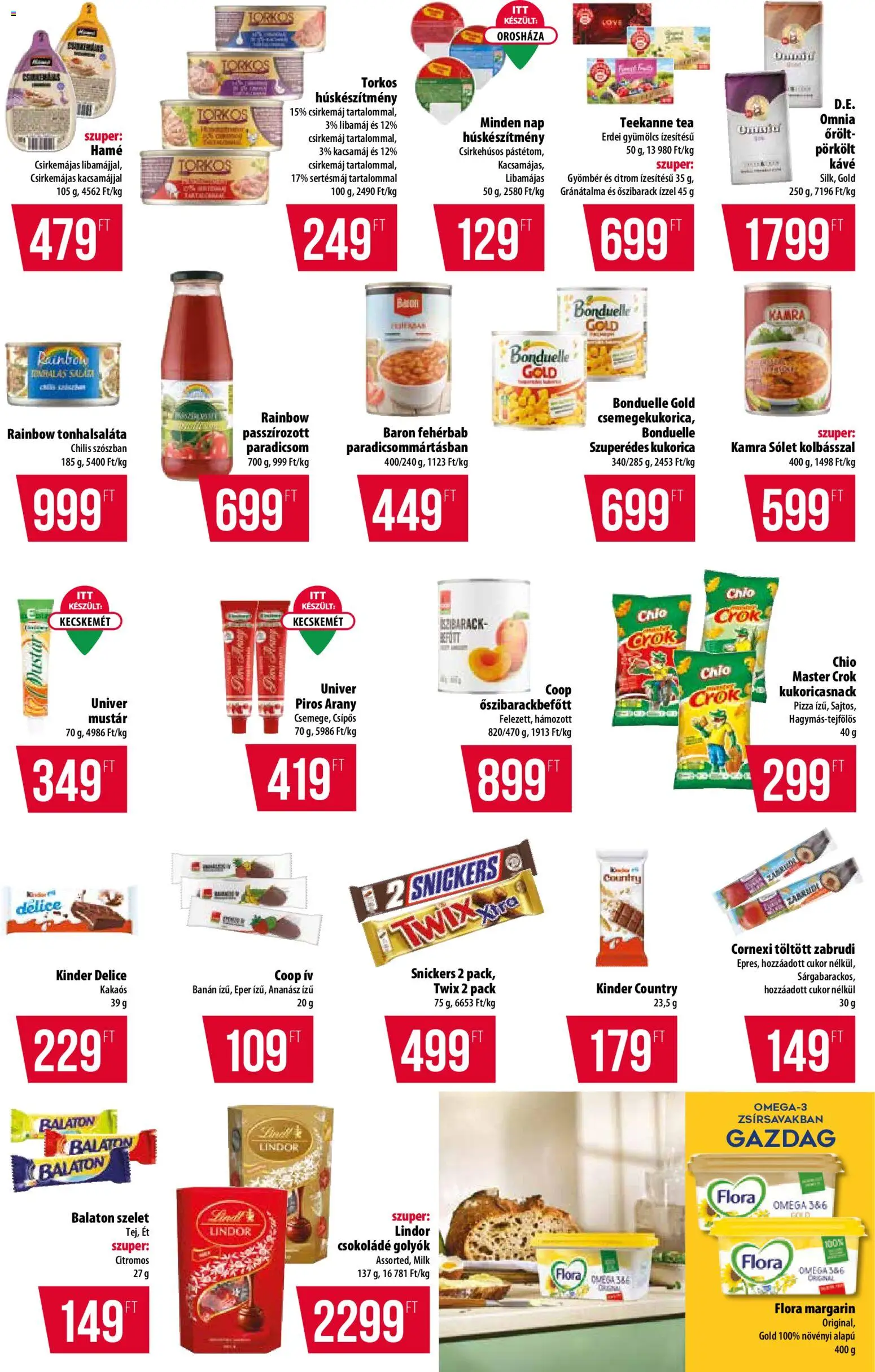 COOP akciós ujság - amely érvényes a következő dátumtól: 08.01.2026 | Oldal: 6 | Termékek: Őszibarack, Csirkemáj, Pizza, Paradicsom