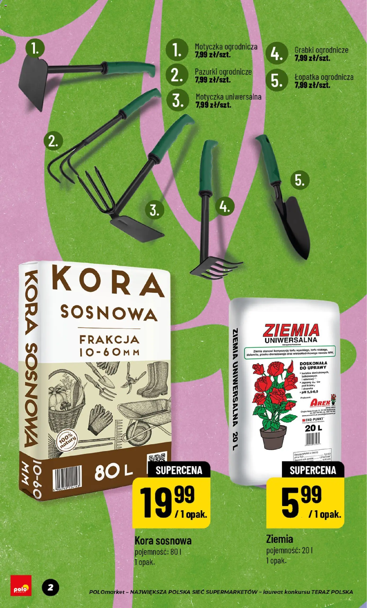 POLOmarket gazetka - Wiosna od 17.04.2026 | Strona: 2 | Produkty: Ziemia uniwersalna, Ziemia