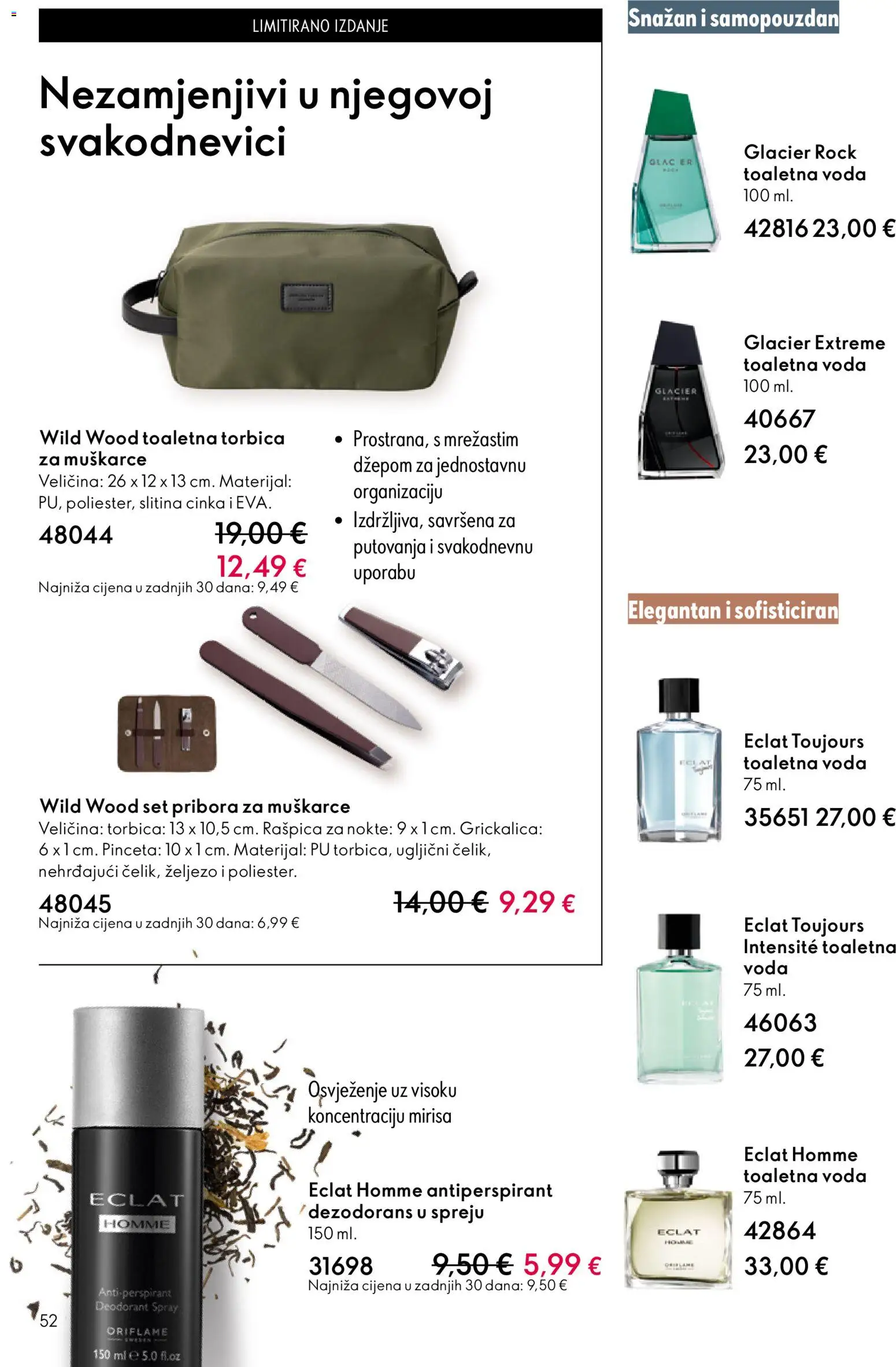 Oriflame katalog | vrijedi od 10.12.2025 | Stranica: 52 | Proizvodi: Dezodorans, Antiperspirant, Voda, Torbica