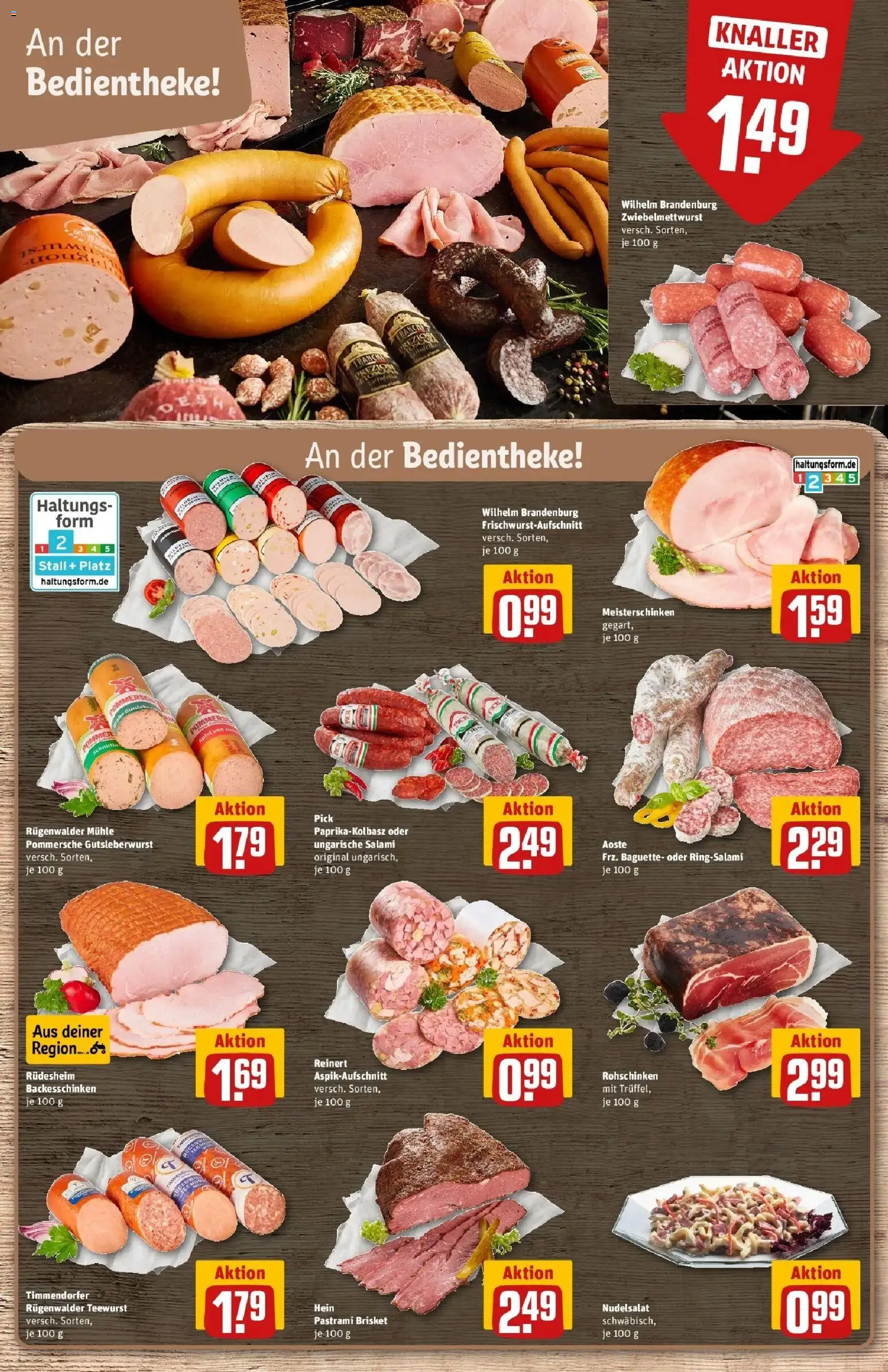 Rewe Prospekt Mechernich / Kommern	 – gültig ab 30.03.2026 | Seite: 14 | Produkte: Mühle, Baguette, Pasta, Salami