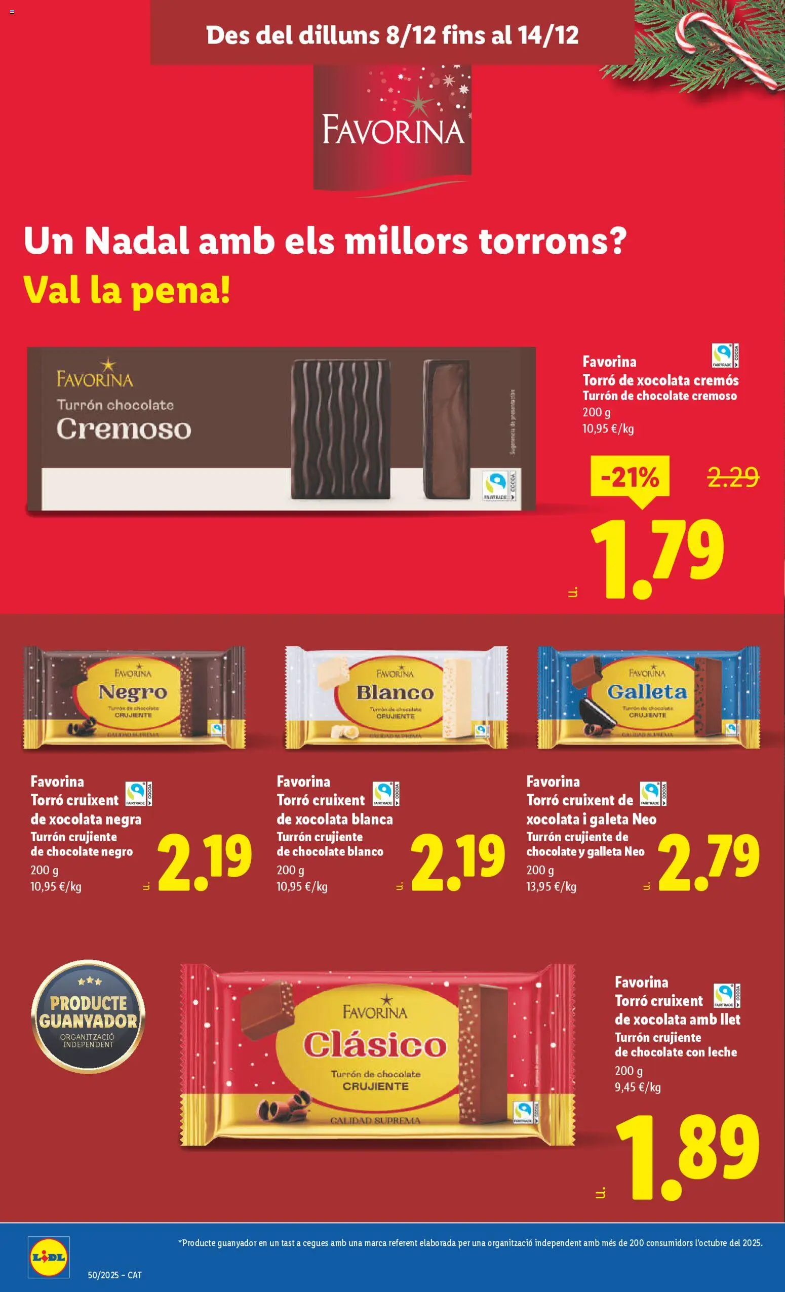 Lidl folleto │ válido desde el 08.12.2025 | Página: 20 | Productos: Leche, Chocolate, Chocolate con leche