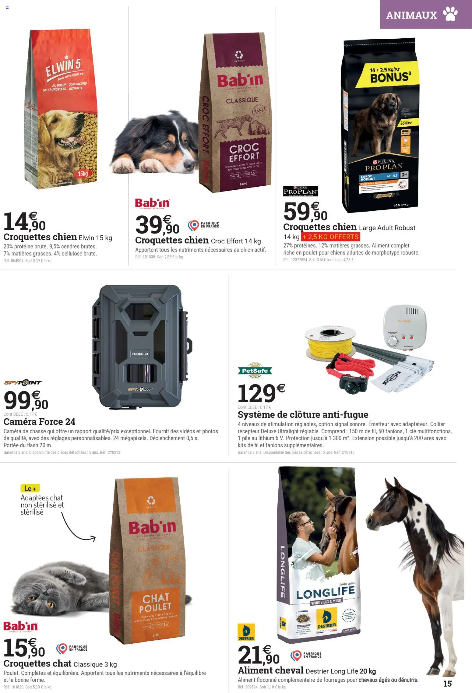 {H1} | Page: 15 | Produits: Clé, Clôture, Caméra de chasse, Caméra