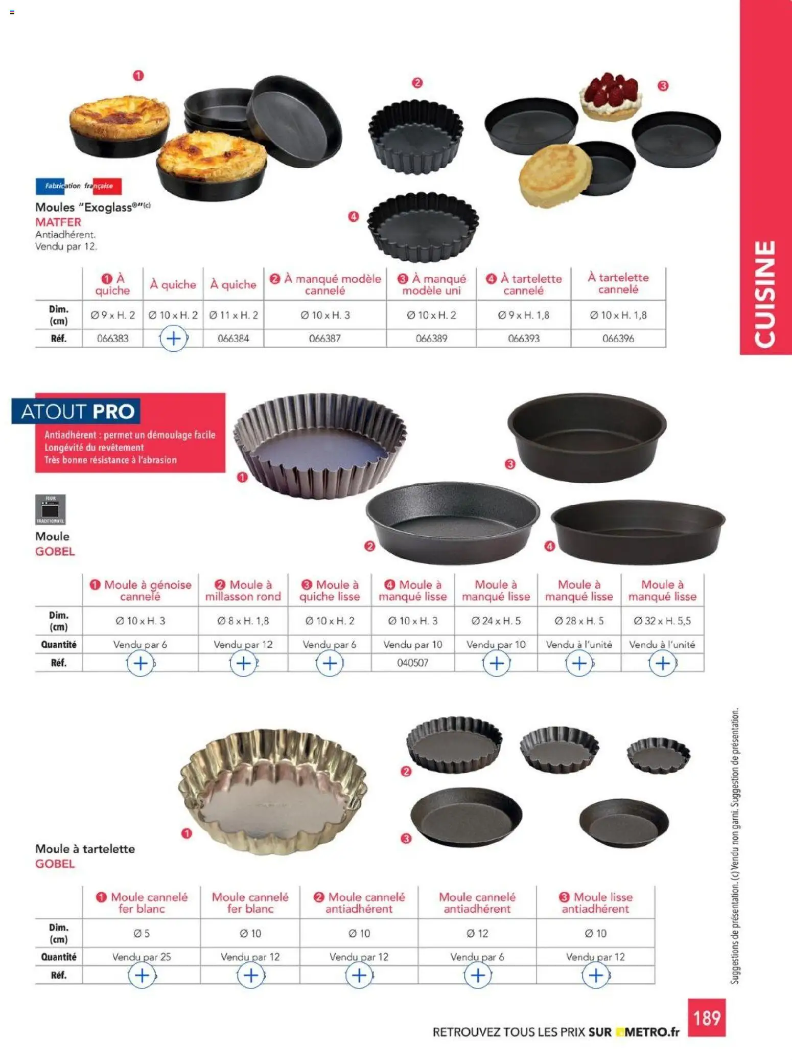 {H1} | Page: 189 | Produits: Four